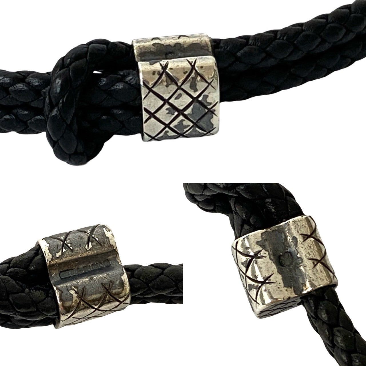 Bottega Veneta Bottega Veneta Bracelet Black Silver Size ONE SIZE - 2 Thumbnail