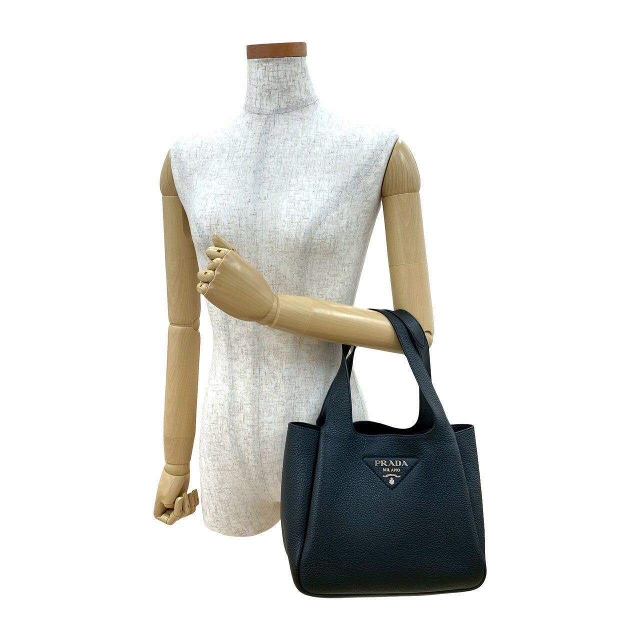Prada Prada Handbag Black Leather Size ONE SIZE - 2 Thumbnail