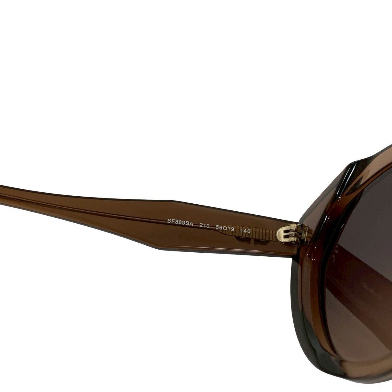 Salvatore Ferragamo Salvatore Ferragamo Sunglasses Brown Plastic Size ONE SIZE - 3 Thumbnail