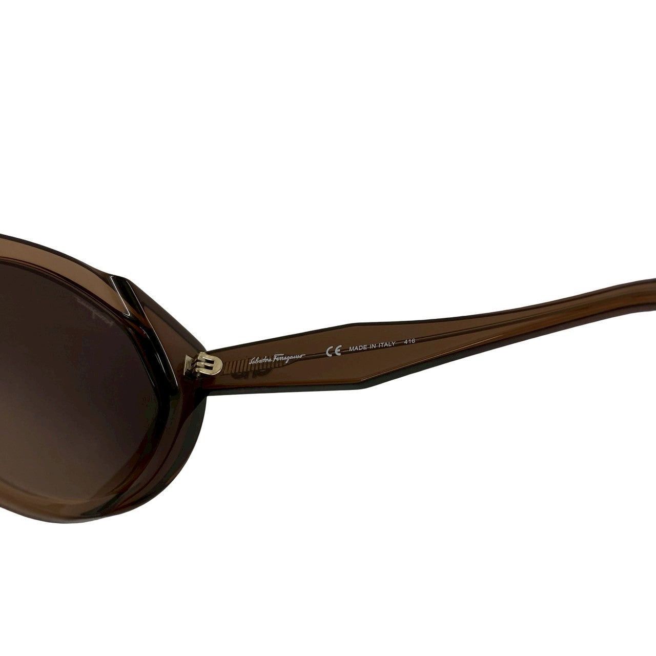Salvatore Ferragamo Salvatore Ferragamo Sunglasses Brown Plastic Size ONE SIZE - 4 Thumbnail