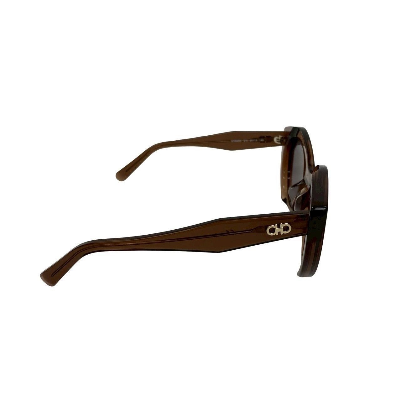 Salvatore Ferragamo Salvatore Ferragamo Sunglasses Brown Plastic Size ONE SIZE - 5 Thumbnail
