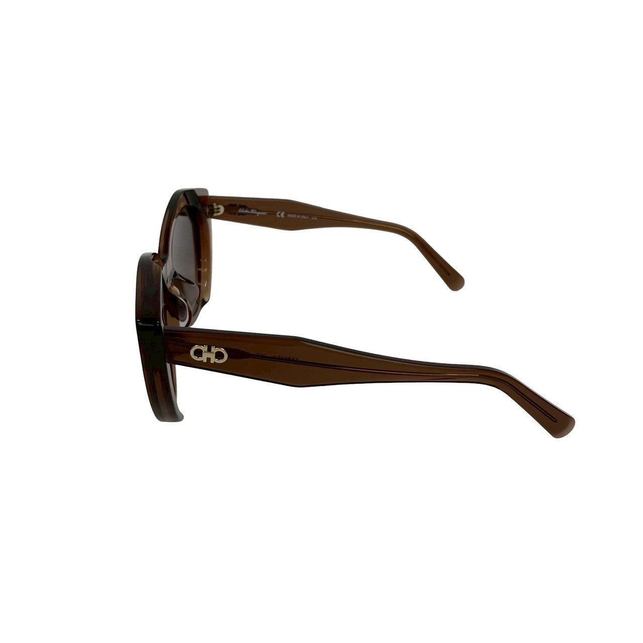 Salvatore Ferragamo Salvatore Ferragamo Sunglasses Brown Plastic Size ONE SIZE - 6 Thumbnail