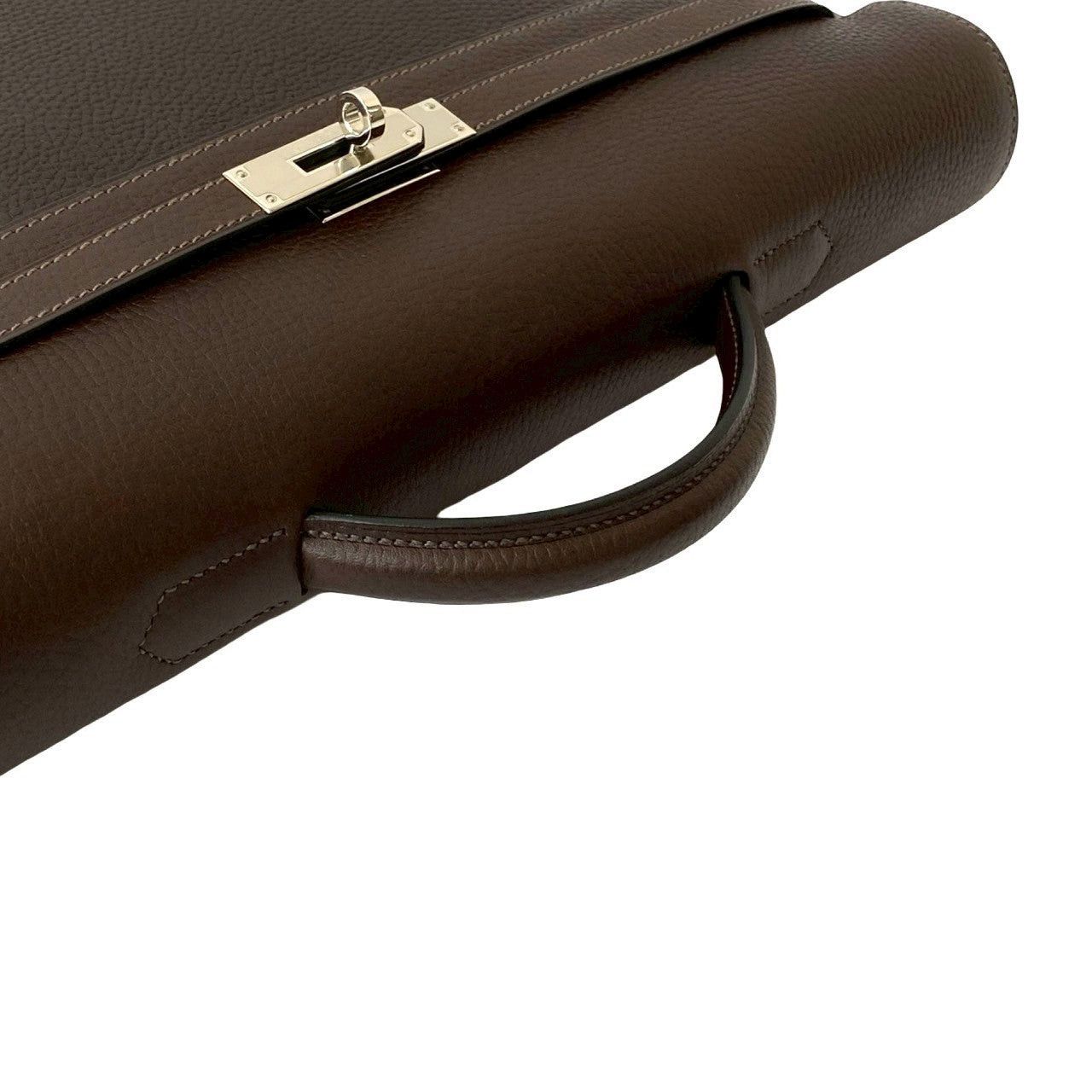 Hermes Hermes Handbag Brown Leather Size ONE SIZE - 4 Thumbnail