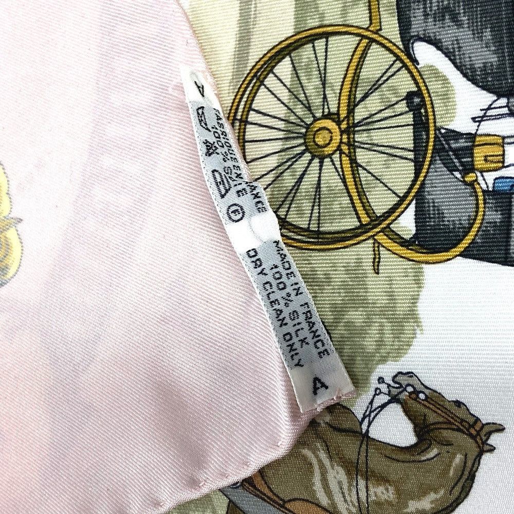 Hermes Hermes Calais 90 La Promenade De Longchamps Walk To Longchamp Scarf Silk Women Pink Size ONE SIZE - 6 Thumbnail