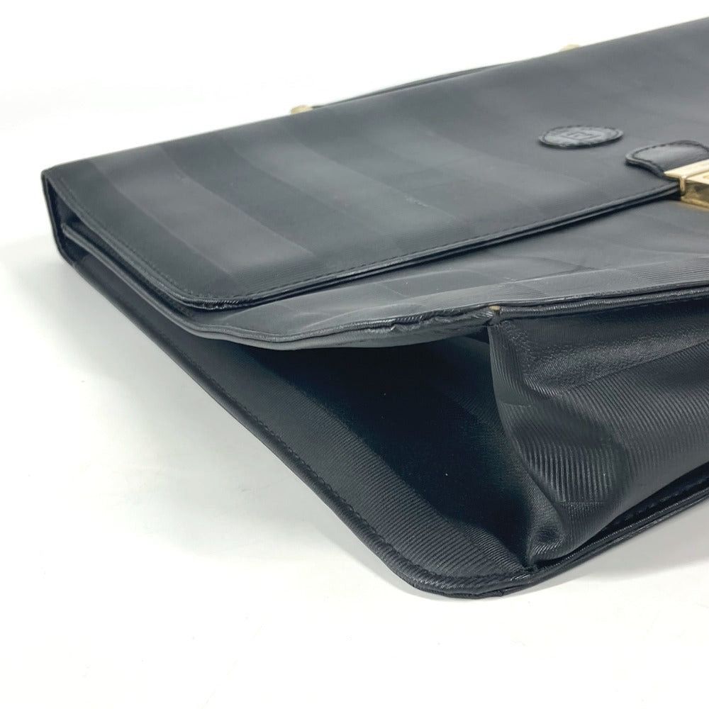 Fendi Fendi Pecan Logo Tote Bag Handbag Porte-Documents Business Pvc/Leather Unisex Black Size ONE SIZE - 5 Thumbnail