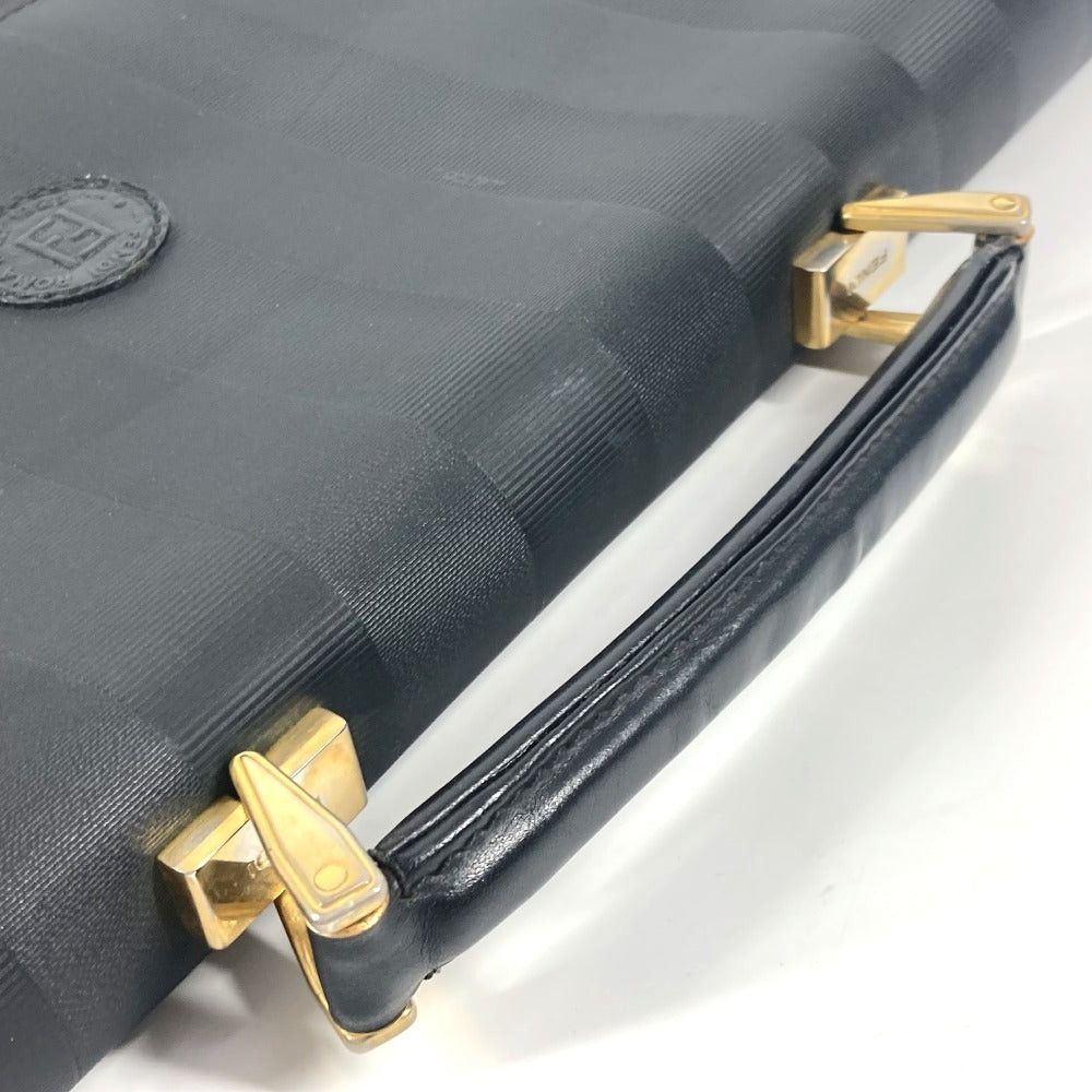 Fendi Fendi Pecan Logo Tote Bag Handbag Porte-Documents Business Pvc/Leather Unisex Black Size ONE SIZE - 8 Thumbnail