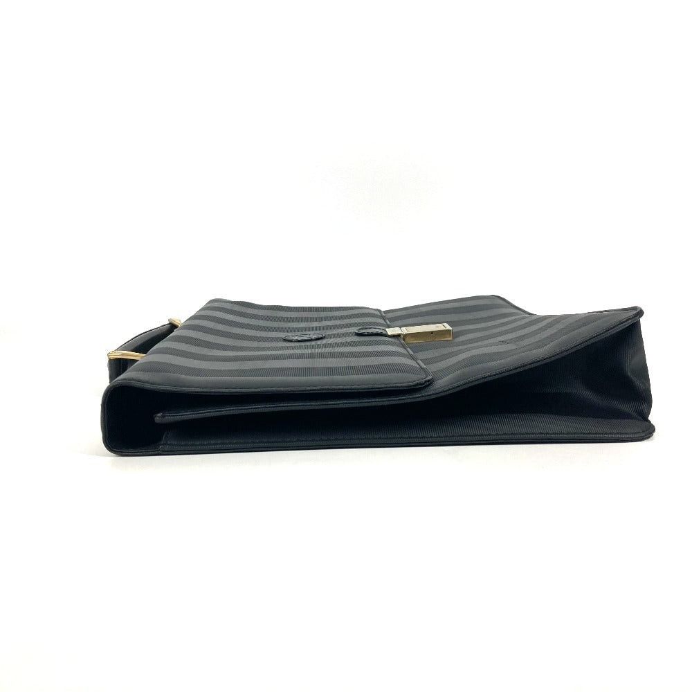 Fendi Fendi Pecan Logo Tote Bag Handbag Porte-Documents Business Pvc/Leather Unisex Black Size ONE SIZE - 4 Thumbnail