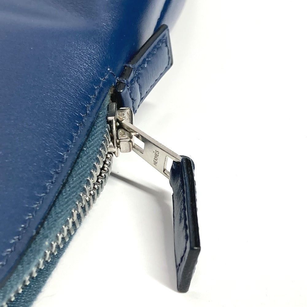 Hermes Hermes Escapada Tote Bag Handbag Porte-Documents Business Box Calf Unisex Blue Size ONE SIZE - 11 Thumbnail