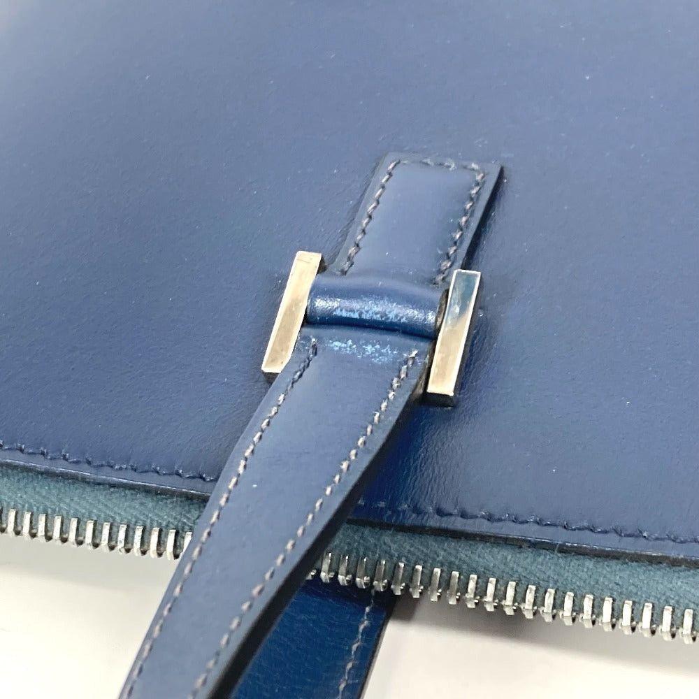 Hermes Hermes Escapada Tote Bag Handbag Porte-Documents Business Box Calf Unisex Blue Size ONE SIZE - 12 Thumbnail