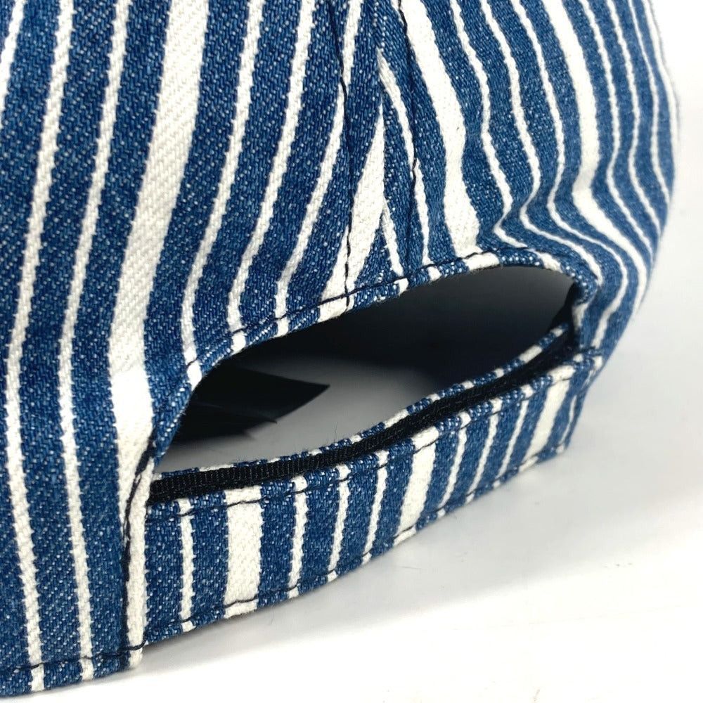 Miu Miu Miumiu 5Hc179 Logo Stripe Chapeau Cap Baseball Cotton Women Blue Size ONE SIZE - 7 Thumbnail