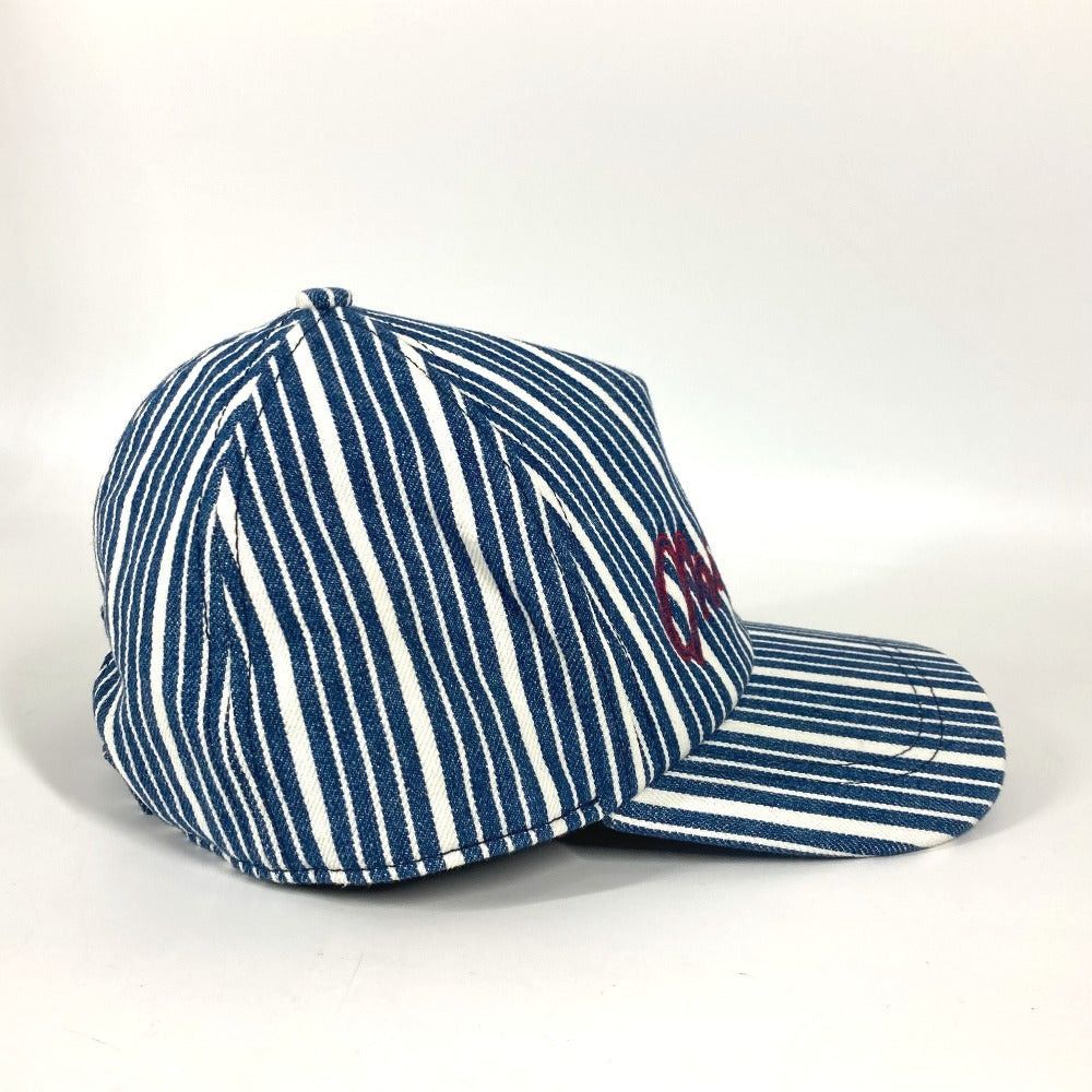 Miu Miu Miumiu 5Hc179 Logo Stripe Chapeau Cap Baseball Cotton Women Blue Size ONE SIZE - 4 Thumbnail