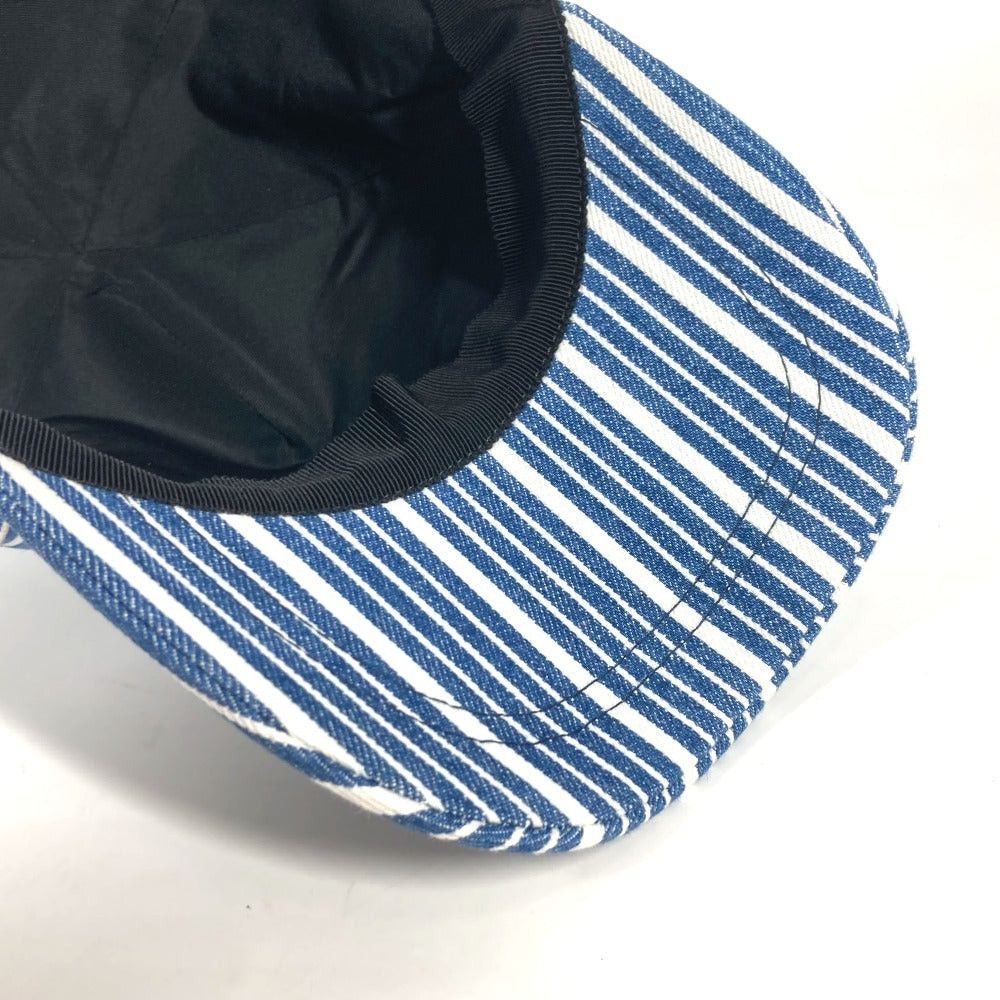 Miu Miu Miumiu 5Hc179 Logo Stripe Chapeau Cap Baseball Cotton Women Blue Size ONE SIZE - 8 Thumbnail