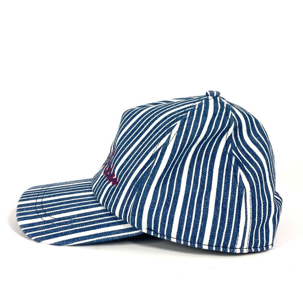 Miu Miu Miumiu 5Hc179 Logo Stripe Chapeau Cap Baseball Cotton Women Blue Size ONE SIZE - 3 Thumbnail