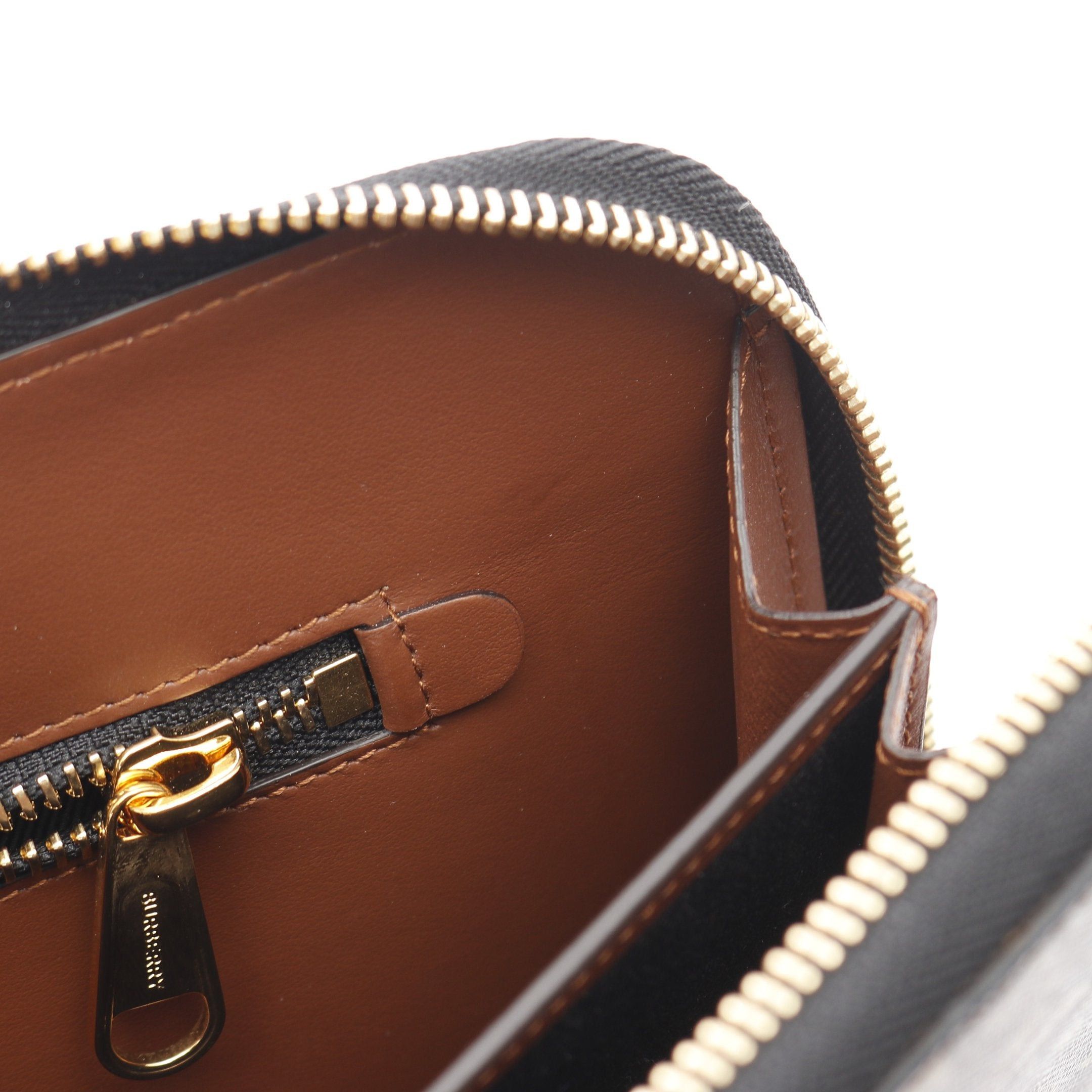 Burberry Burberry Tb Monogram Clutch Bag Leather Beige Brown Size ONE SIZE - 9 Thumbnail