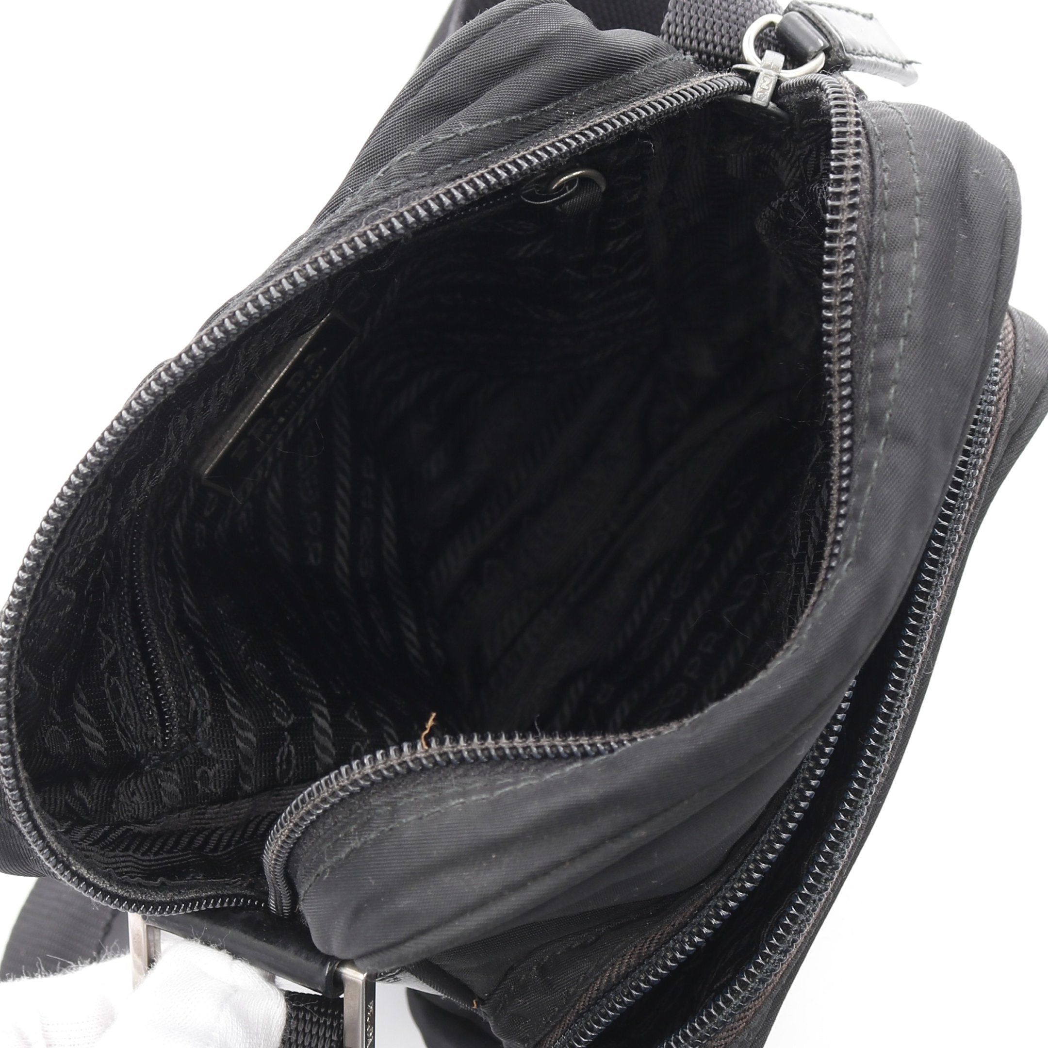 Prada Prada Shoulder Bag Nylon Leather Black Size ONE SIZE - 3 Thumbnail