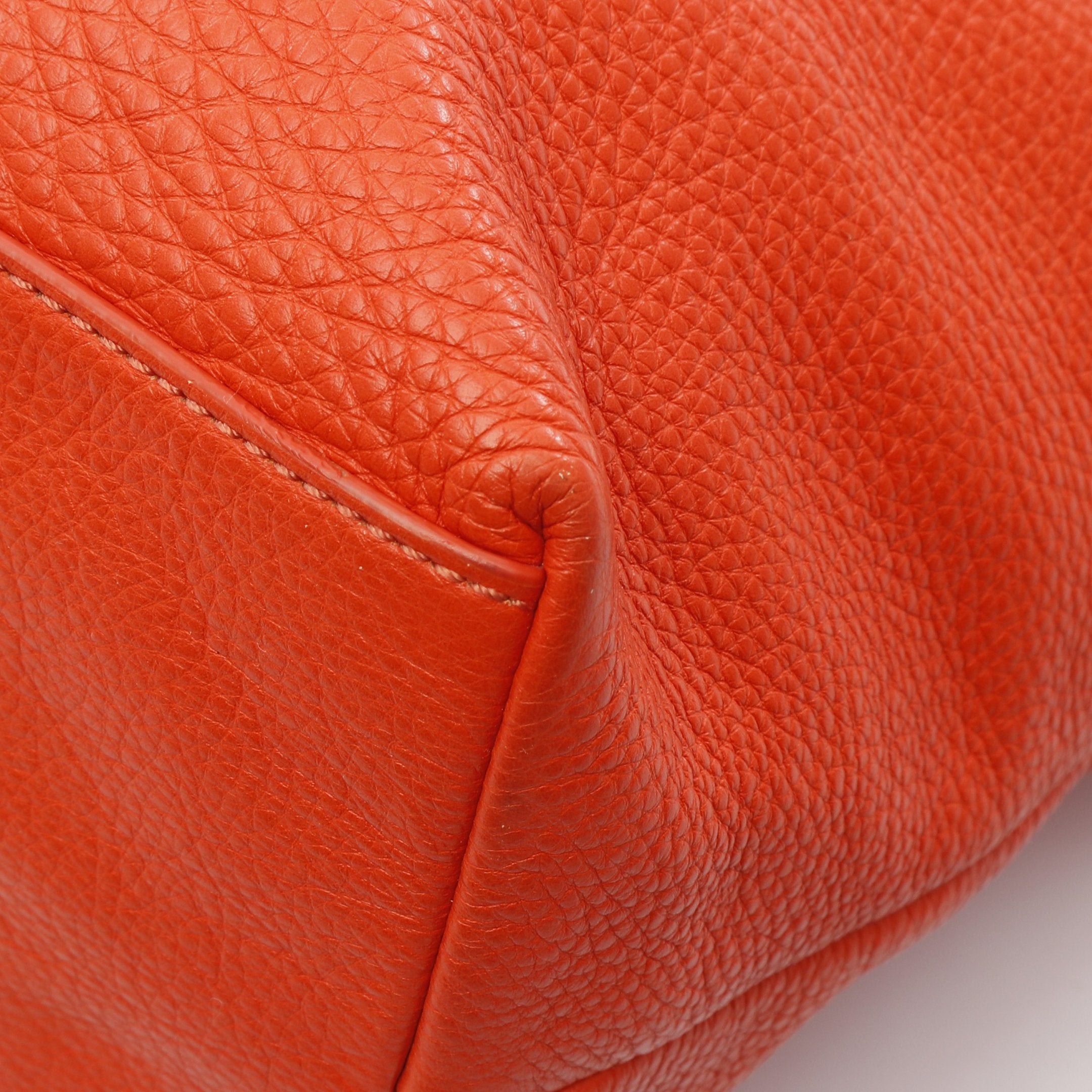 Tory Burch Tory Burch Marion Small Tote Chain Shoulder Bag Leather Orange Red Size ONE SIZE - 5 Thumbnail