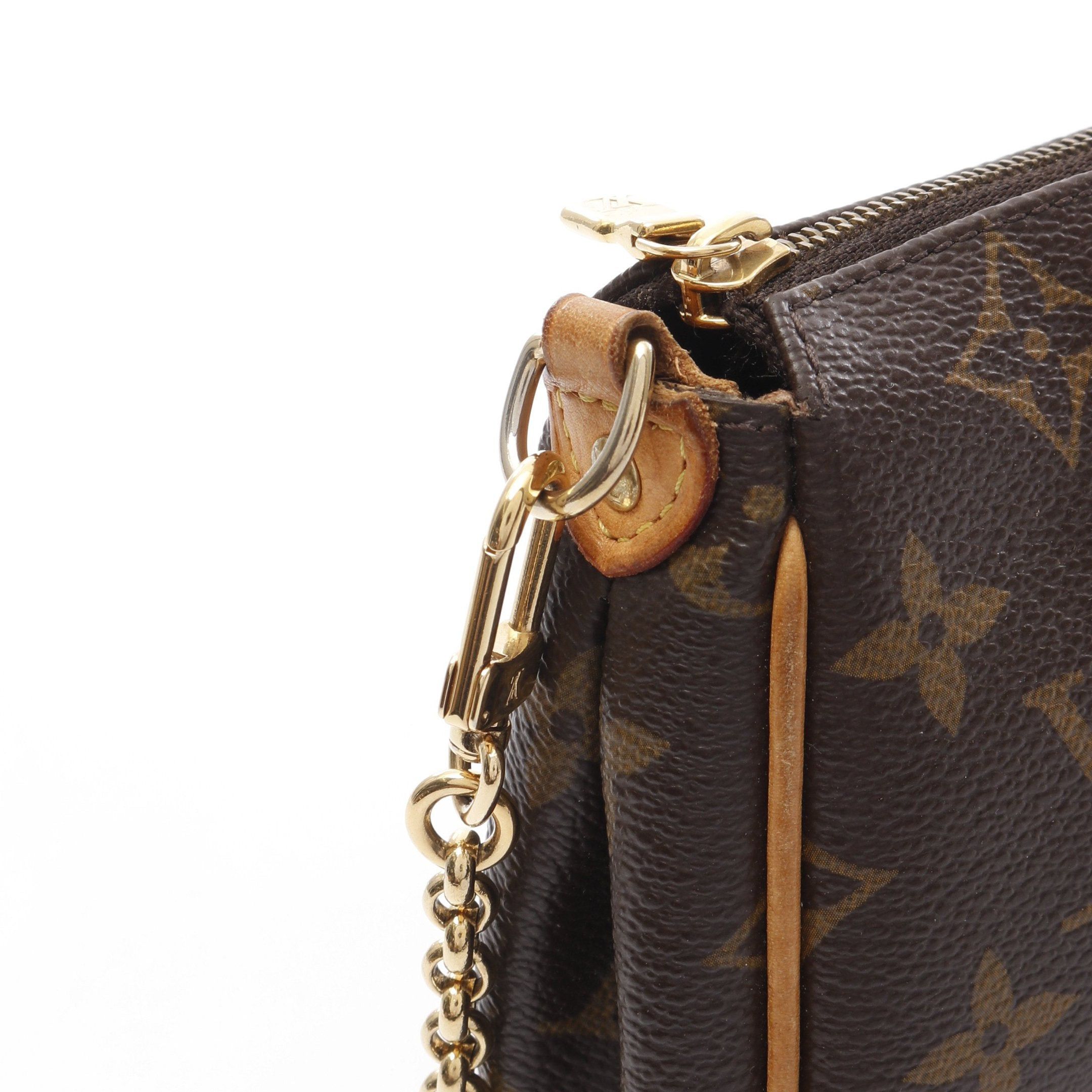 Louis Vuitton Louis Vuitton Eva Monogram Chain Shoulder Bag Leather Brown Size ONE SIZE - 6 Thumbnail