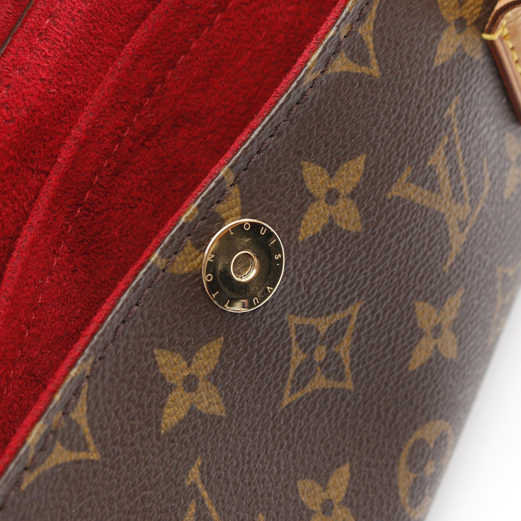 Louis Vuitton Louis Vuitton Sonatine Monogram Handbag Leather Brown Size ONE SIZE - 9 Thumbnail