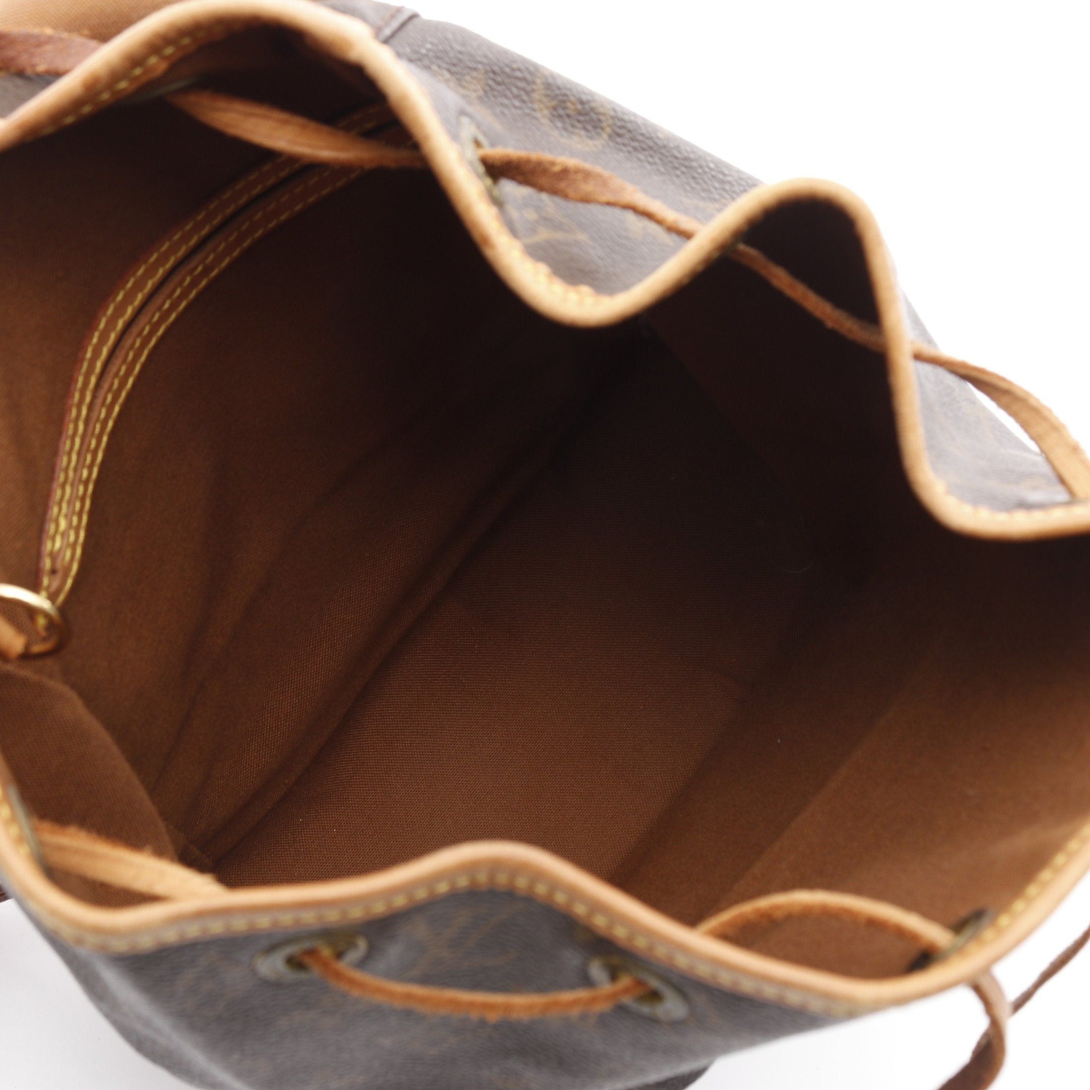 Louis Vuitton Louis Vuitton Montsouris Mm Monogram Backpack Rucksack Leather Brown Size ONE SIZE - 3 Thumbnail