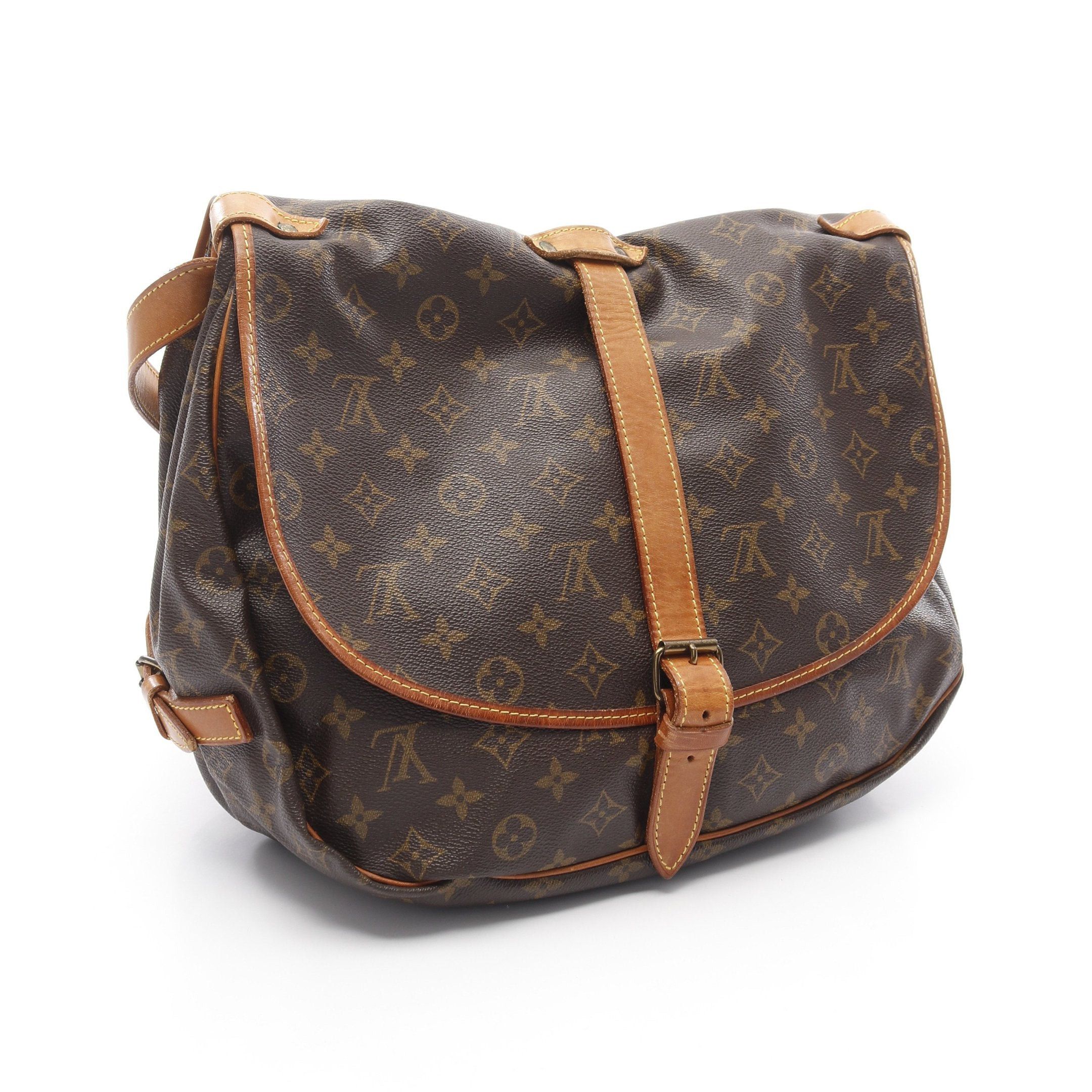 Louis Vuitton Louis Vuitton Saumur 35 Monogram Shoulder Bag Leather Brown Size ONE SIZE - 2 Thumbnail