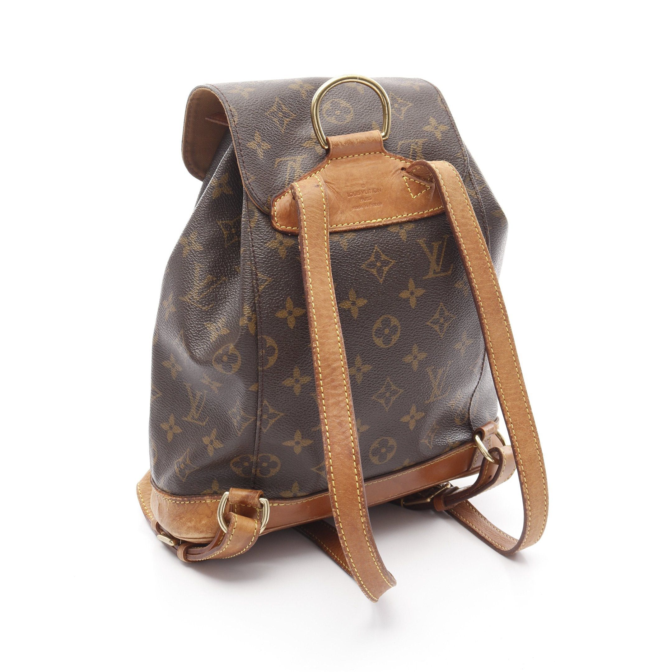 Louis Vuitton Louis Vuitton Montsouris Mm Monogram Backpack Rucksack Leather Brown Size ONE SIZE - 2 Thumbnail
