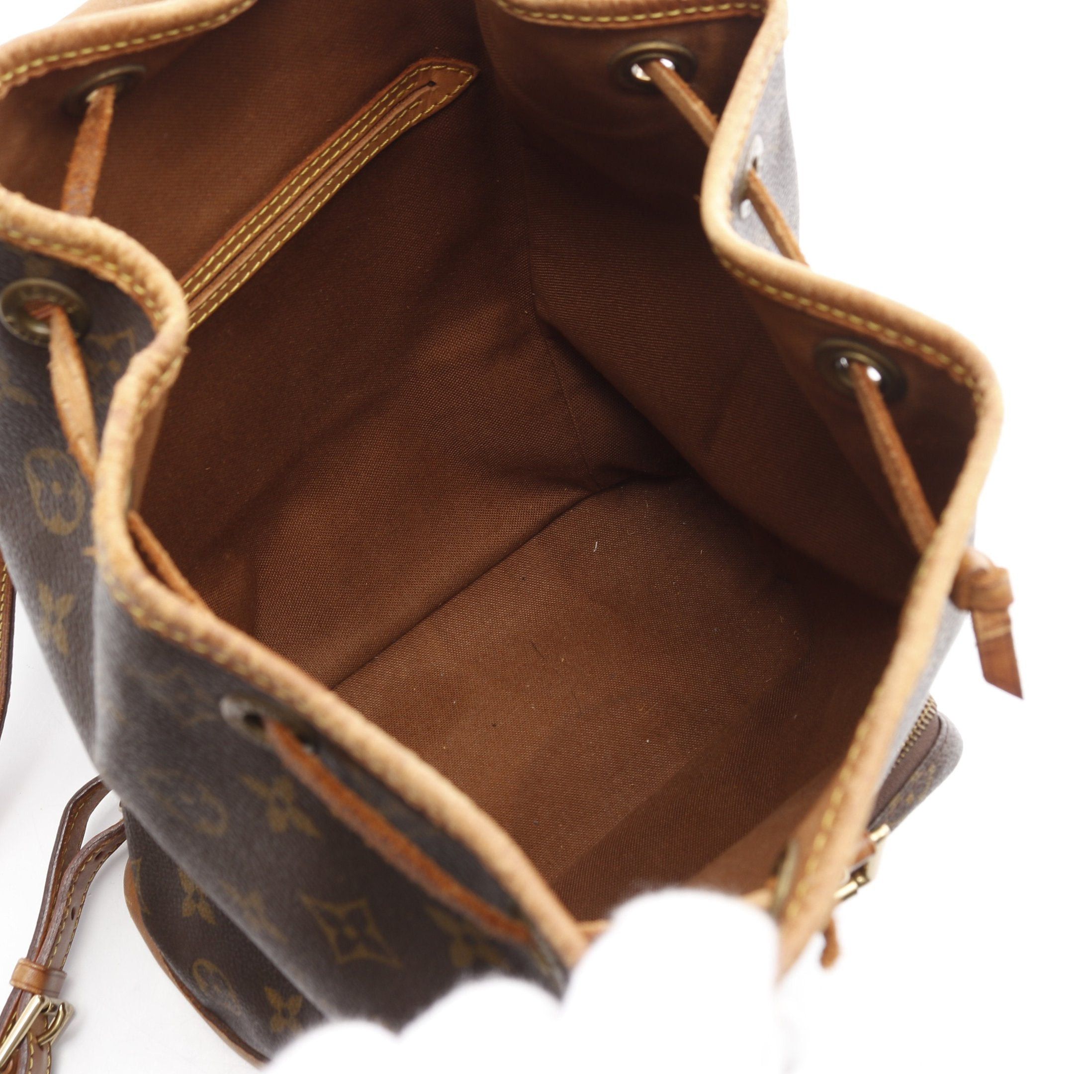 Louis Vuitton Louis Vuitton Montsouris Mm Monogram Backpack Rucksack Leather Brown Size ONE SIZE - 3 Thumbnail