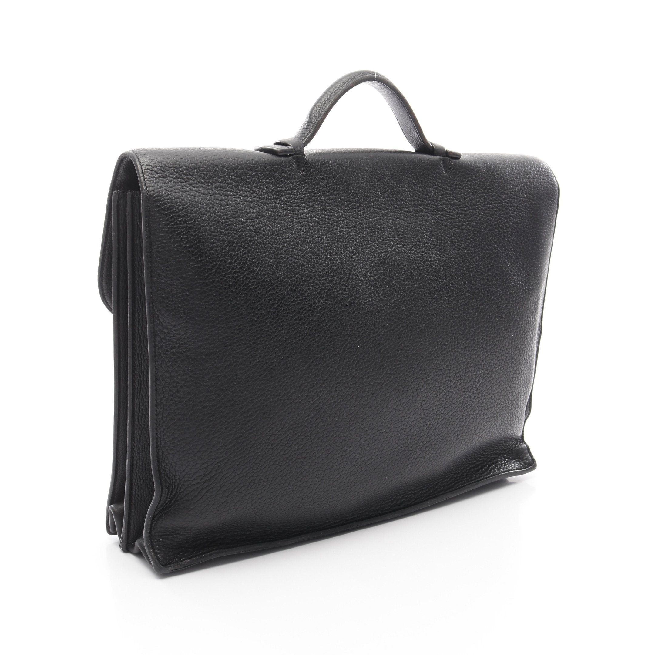 Hermes Hermes Sac Adepesh 38 Business Bag Briefcase Togo Black Silver Hardware □L Stamp Size ONE SIZE - 2 Thumbnail