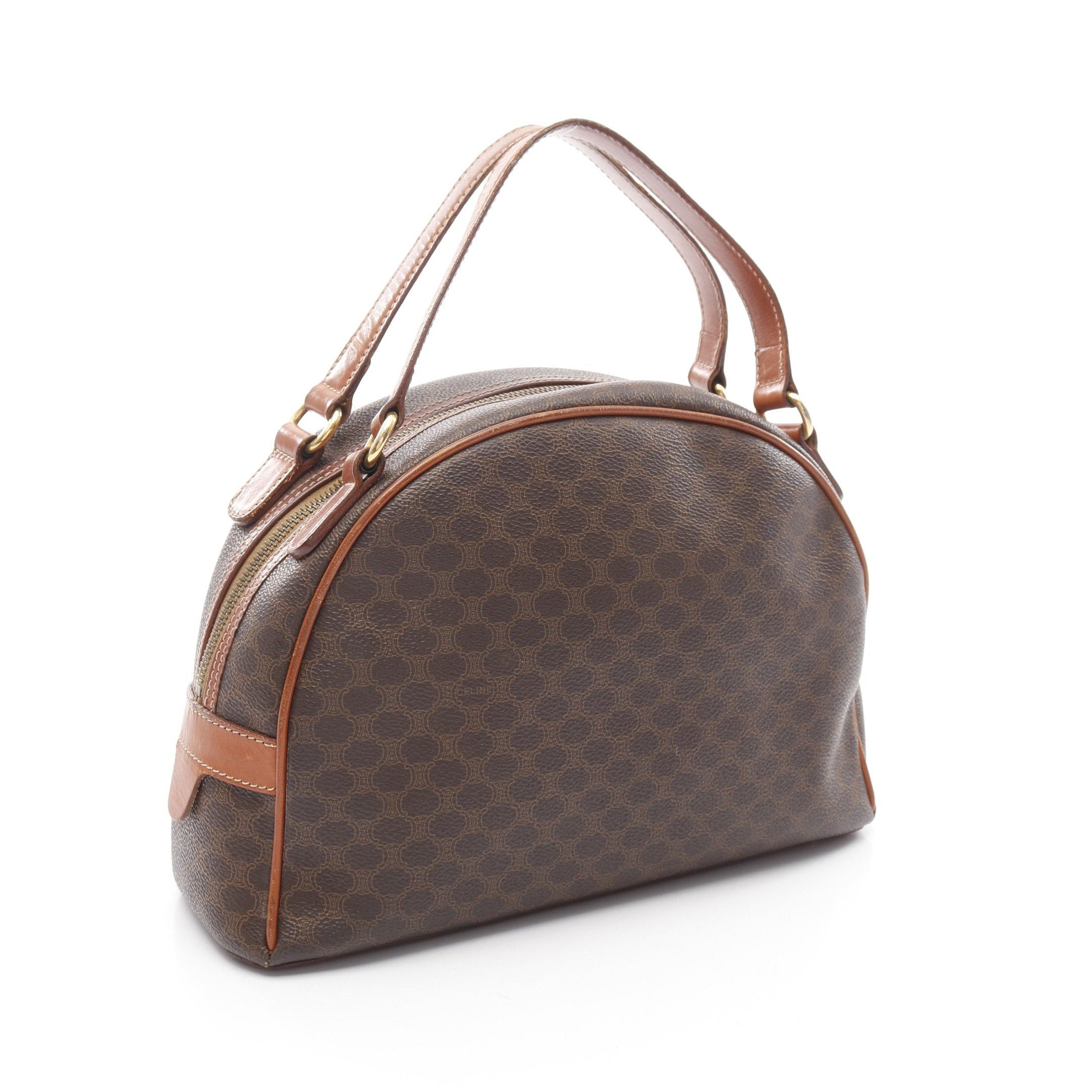 Celine Celine Macadam Handbag Leather Dark Brown Size ONE SIZE - 2 Thumbnail