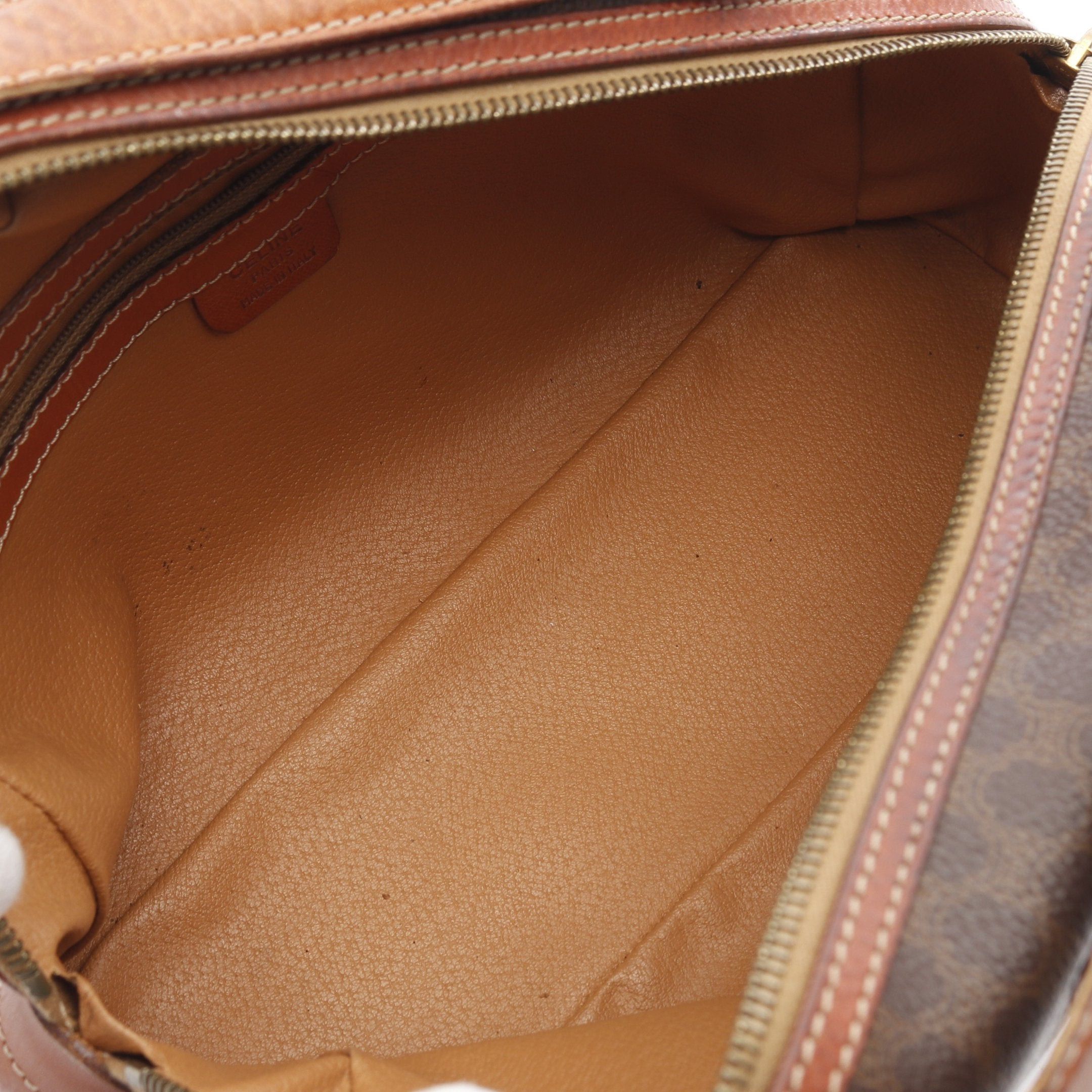 Celine Celine Macadam Handbag Leather Dark Brown Size ONE SIZE - 3 Thumbnail