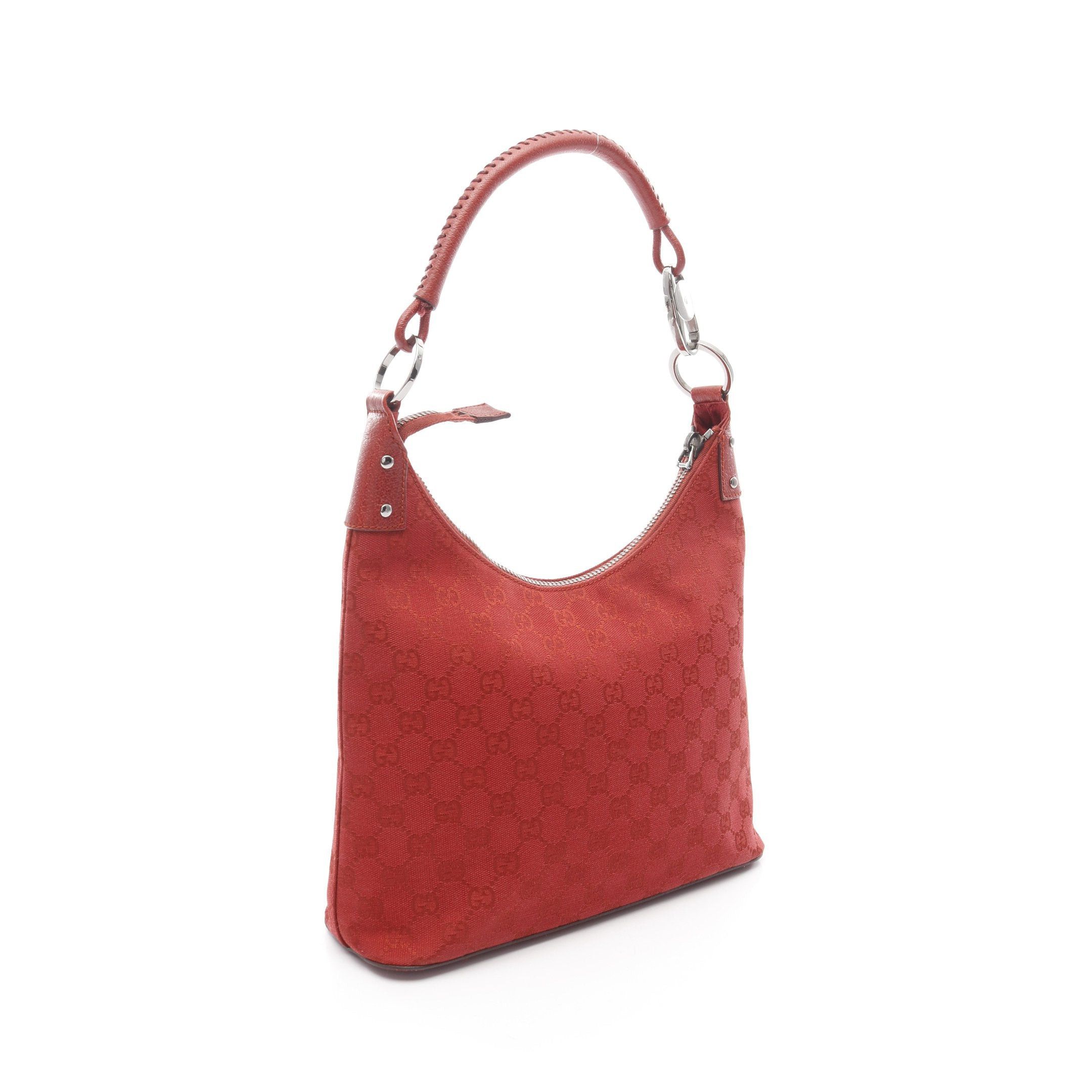 Gucci Gucci Gg Canvas One Shoulder Bag Leather Red Size ONE SIZE - 2 Thumbnail