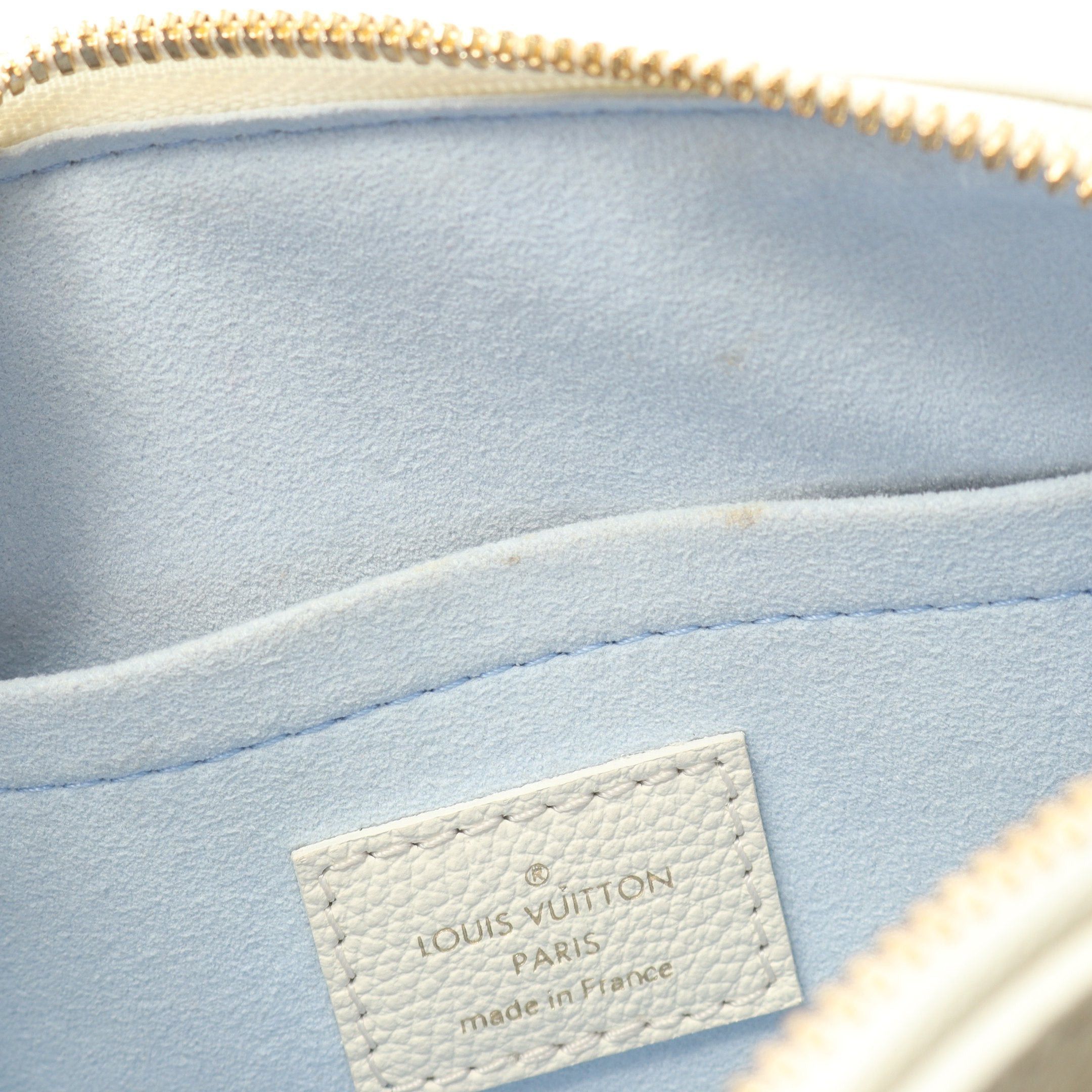 Louis Vuitton Louis Vuitton Speedy 20 Bicolor Monogram Empreinte Handbag Leather Off White Light Blue Size ONE SIZE - 5 Thumbnail