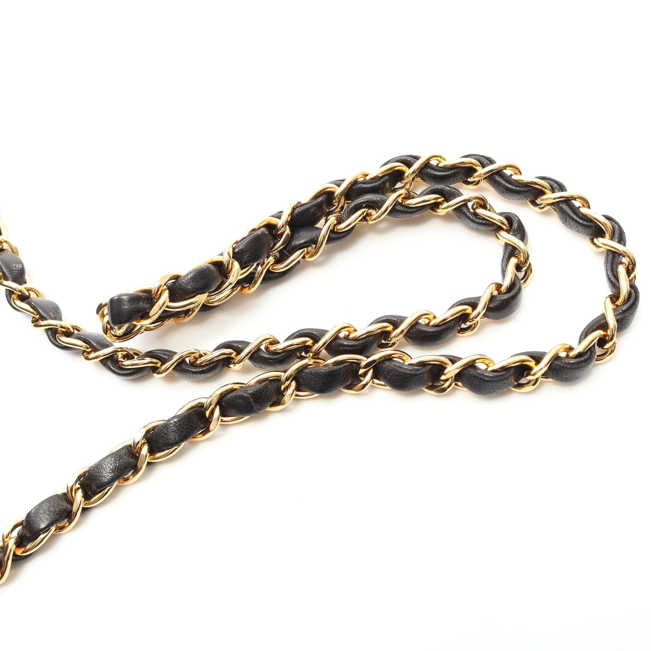 Chanel Chanel Matelasse Single Flap Chain Shoulder Bag Lambskin Black Gold Hardware Push Lock Size ONE SIZE - 10 Thumbnail