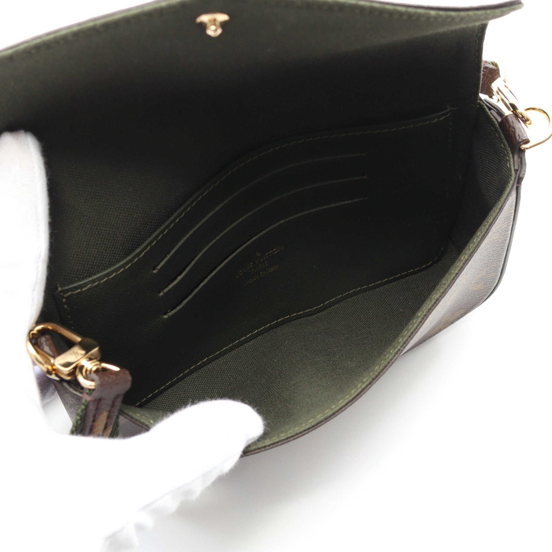Louis Vuitton Louis Vuitton Multy Pochette Felicie Monogram Shoulder Bag Brown Dark Green Size ONE SIZE - 3 Thumbnail