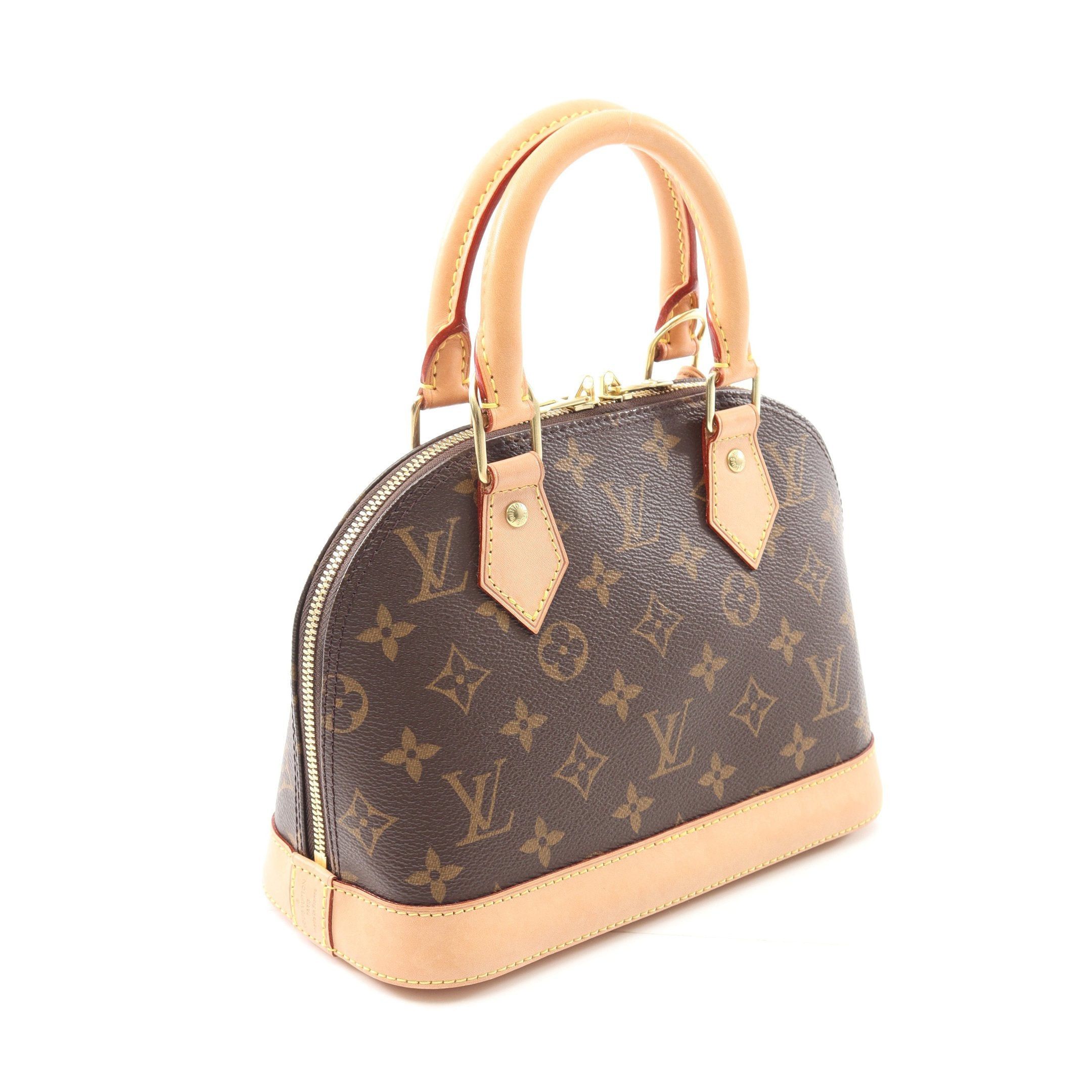 Louis Vuitton Louis Vuitton Alma Bb Monogram Handbag Leather Brown Size ONE SIZE - 2 Thumbnail