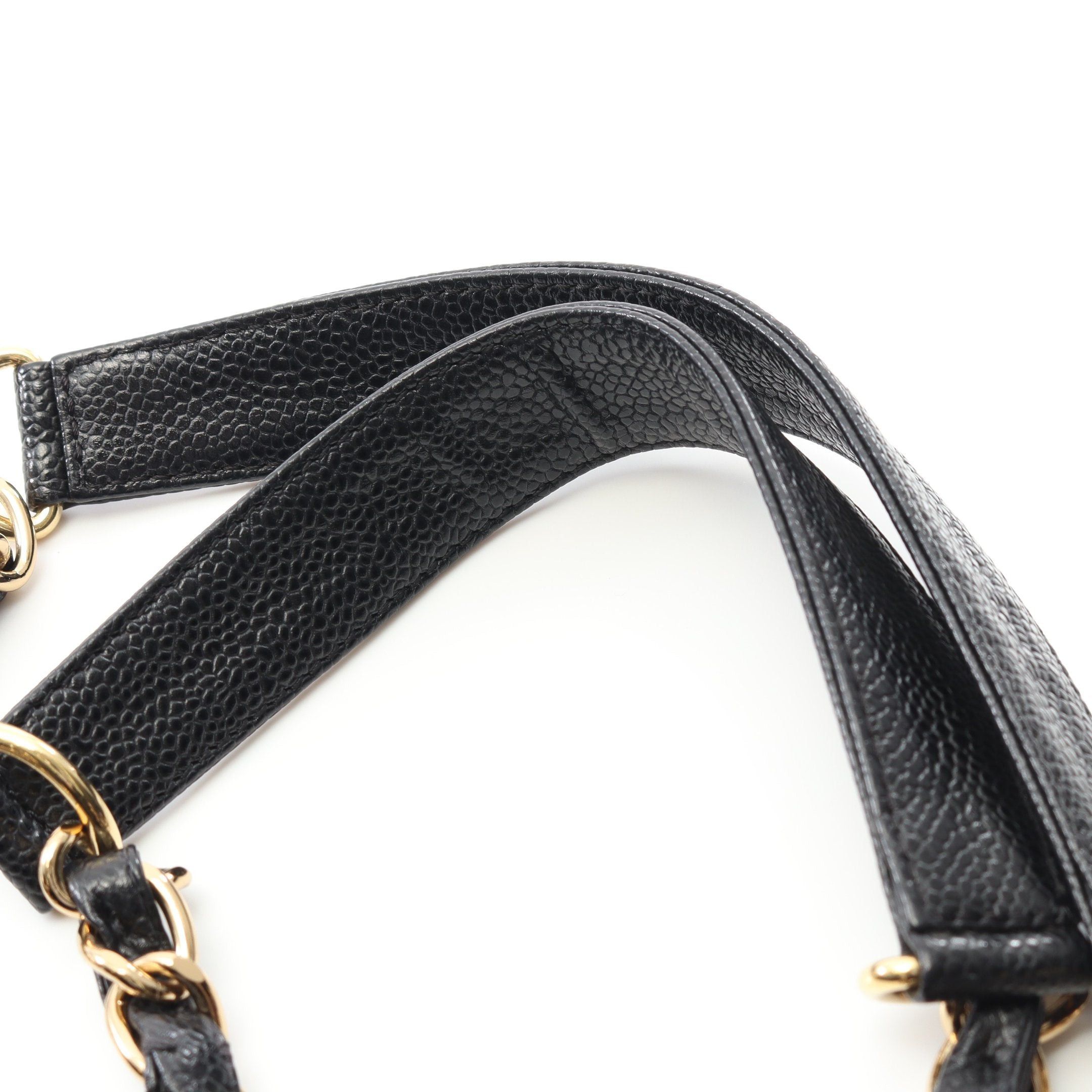 Chanel Chanel Matelasse Pst Chain Shoulder Bag Tote Caviar Skin Black Gold Hardware Size ONE SIZE - 8 Thumbnail