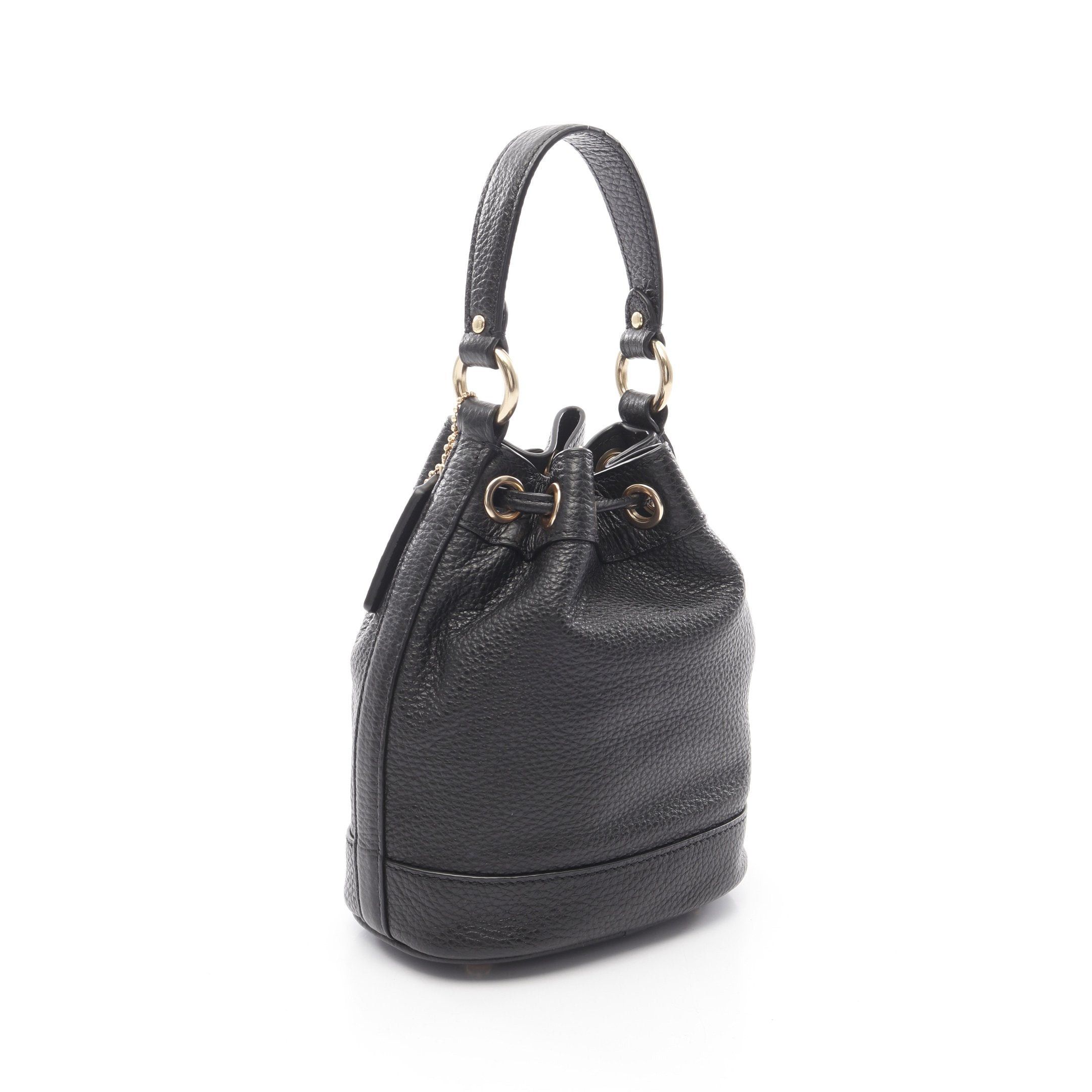 Coach Coach Dempsey Drawstring Bucket Bag 15 Handbag Leather Black Size ONE SIZE - 2 Thumbnail