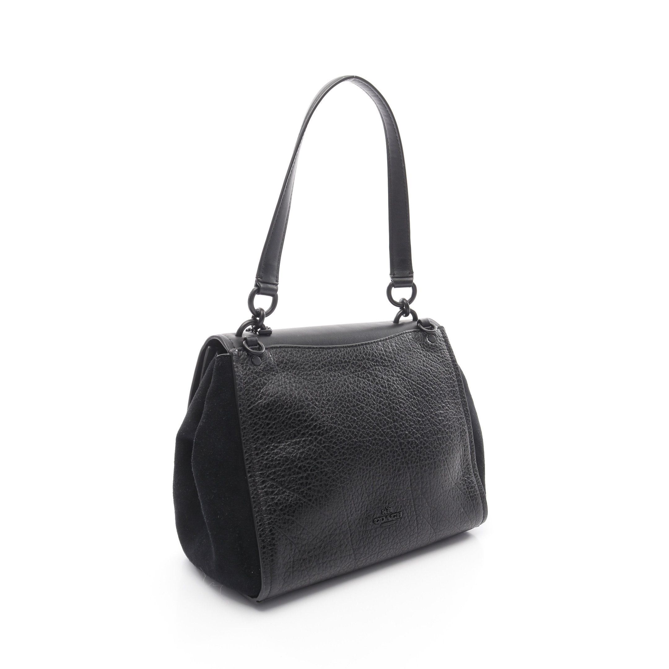 Coach Coach Faye Carryall Handbag Leather Suede Black Size ONE SIZE - 2 Thumbnail