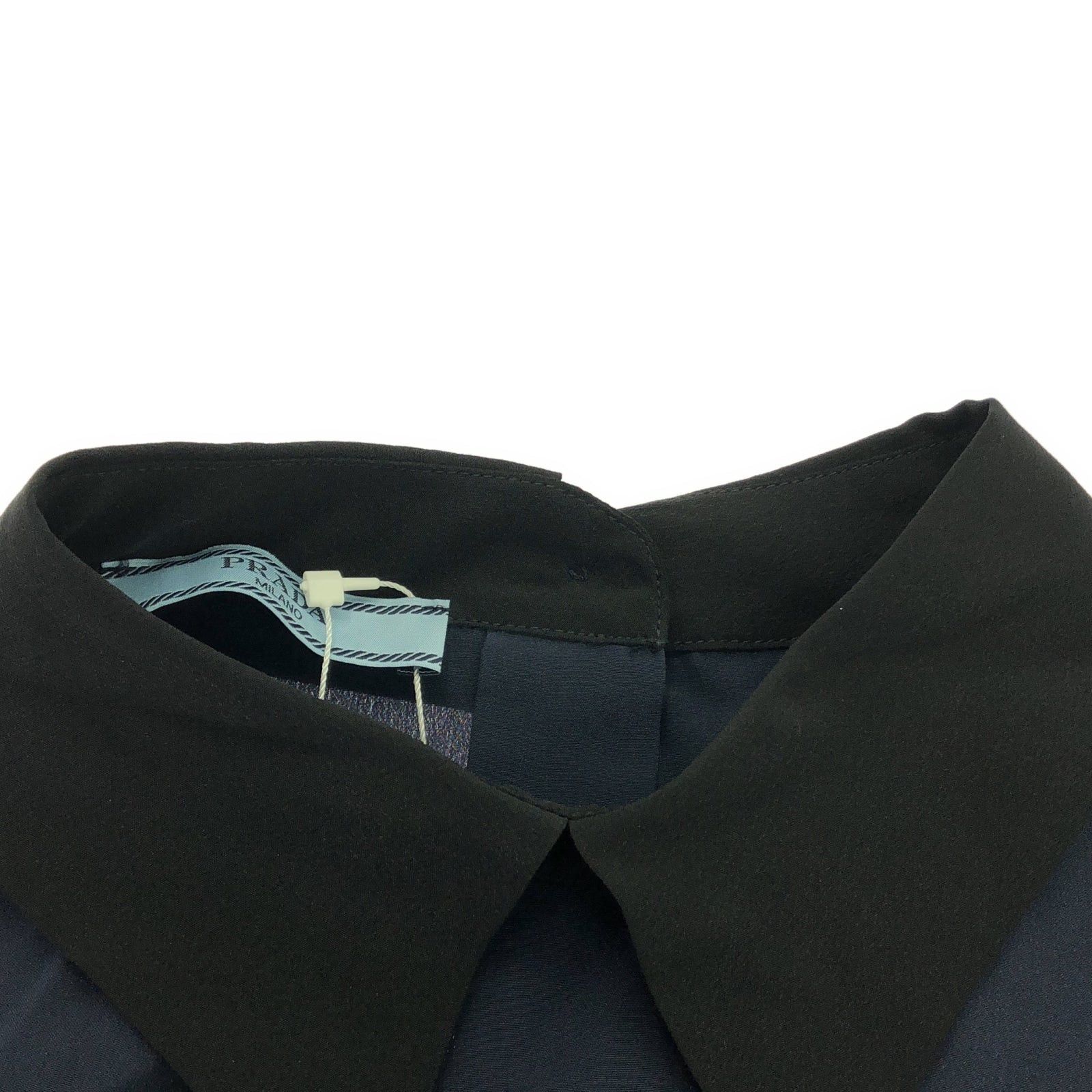 Prada Prada Shirt Blouse Silk Navy Size ONE SIZE - 10 Thumbnail