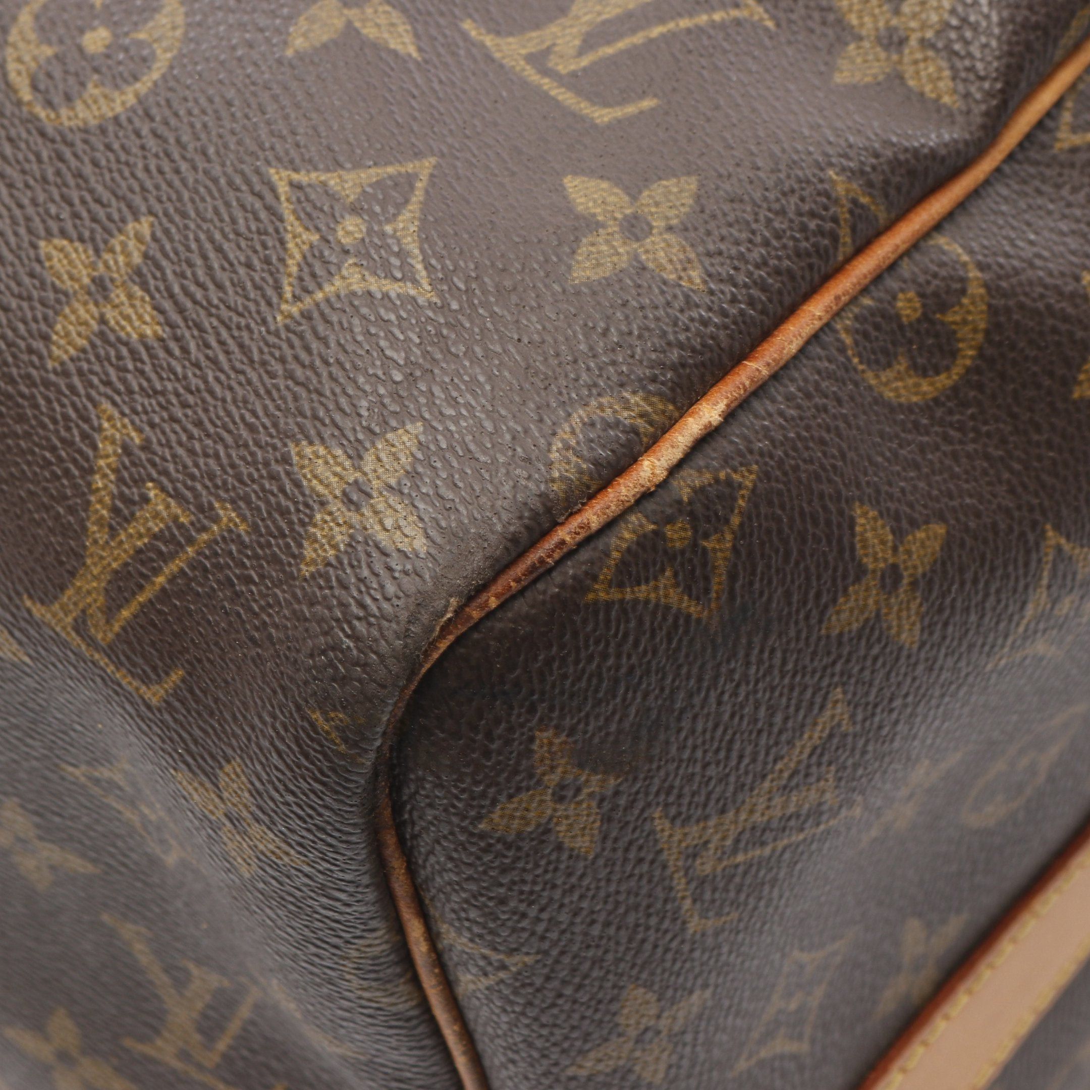 Louis Vuitton Louis Vuitton Keepall 55 Monogram Boston Bag Leather Brown Size ONE SIZE - 8 Thumbnail