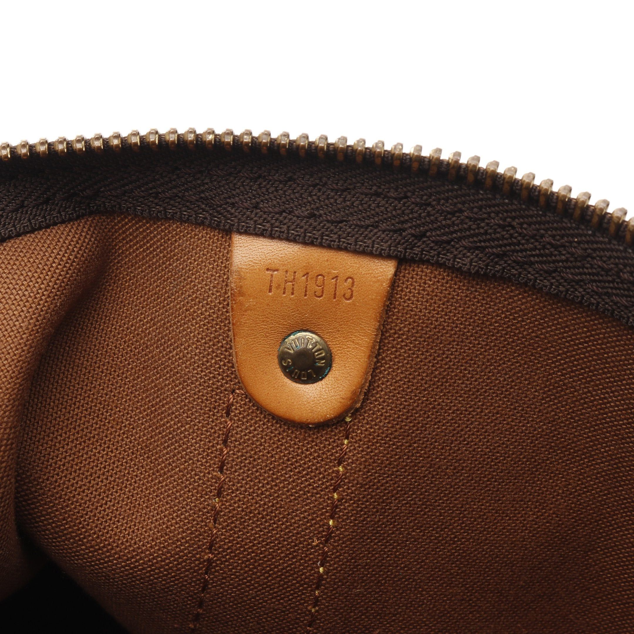 Louis Vuitton Louis Vuitton Keepall 55 Monogram Boston Bag Leather Brown Size ONE SIZE - 5 Thumbnail