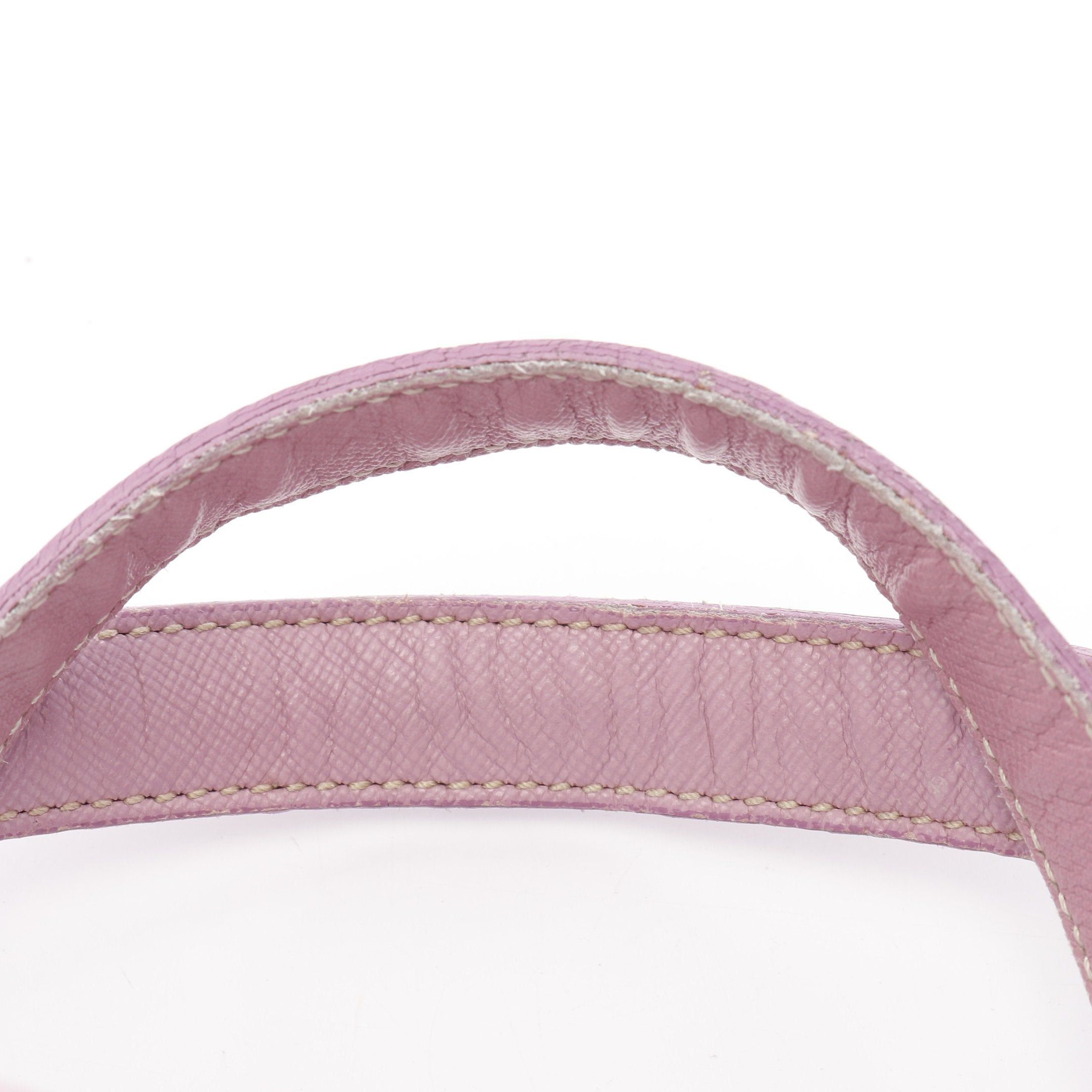 Prada Prada Handbag Nylon Saffiano Leather Pink Size ONE SIZE - 7 Thumbnail