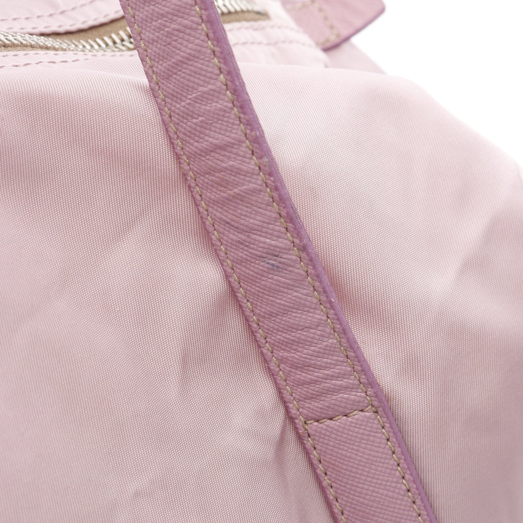Prada Prada Handbag Nylon Saffiano Leather Pink Size ONE SIZE - 8 Thumbnail