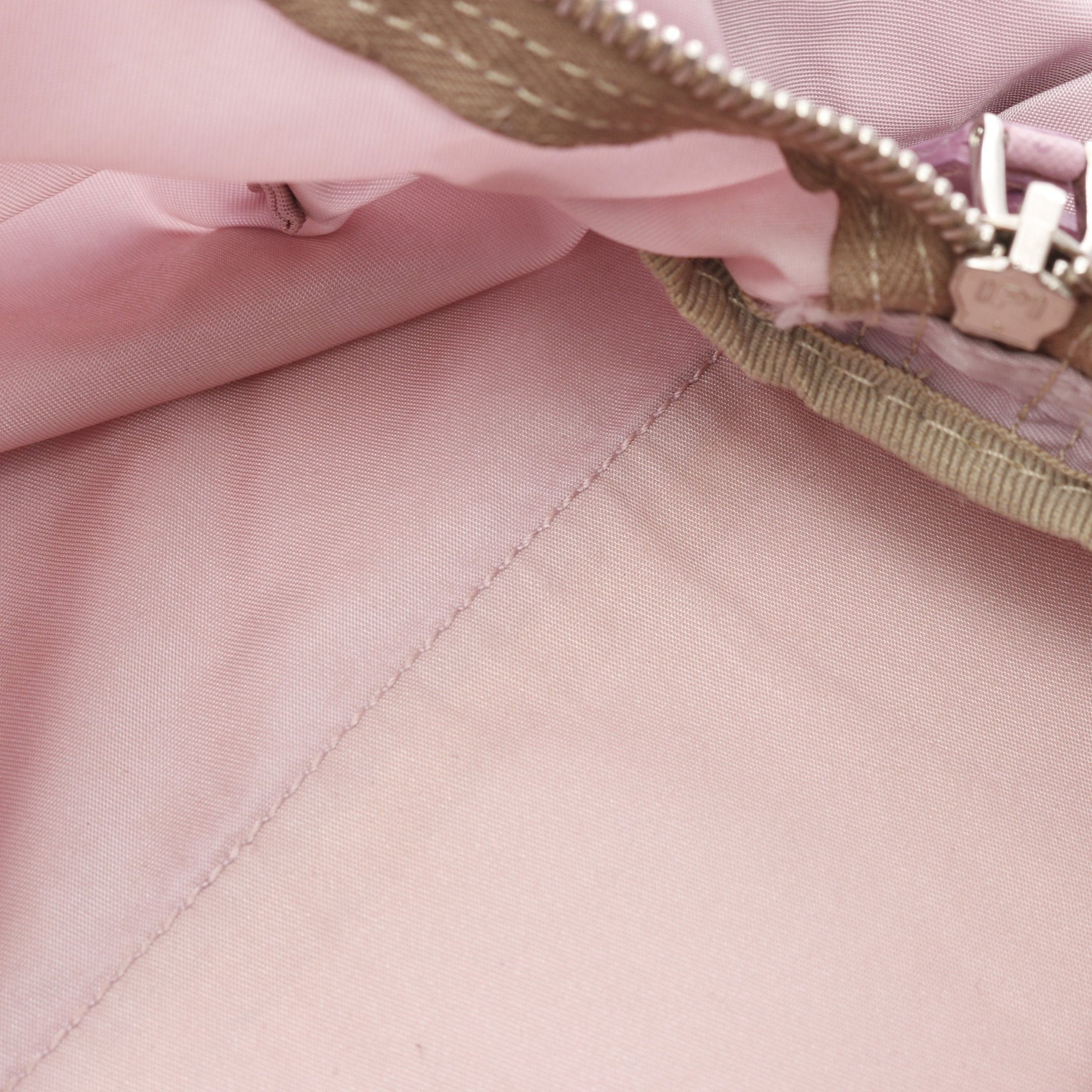 Prada Prada Handbag Nylon Saffiano Leather Pink Size ONE SIZE - 9 Thumbnail