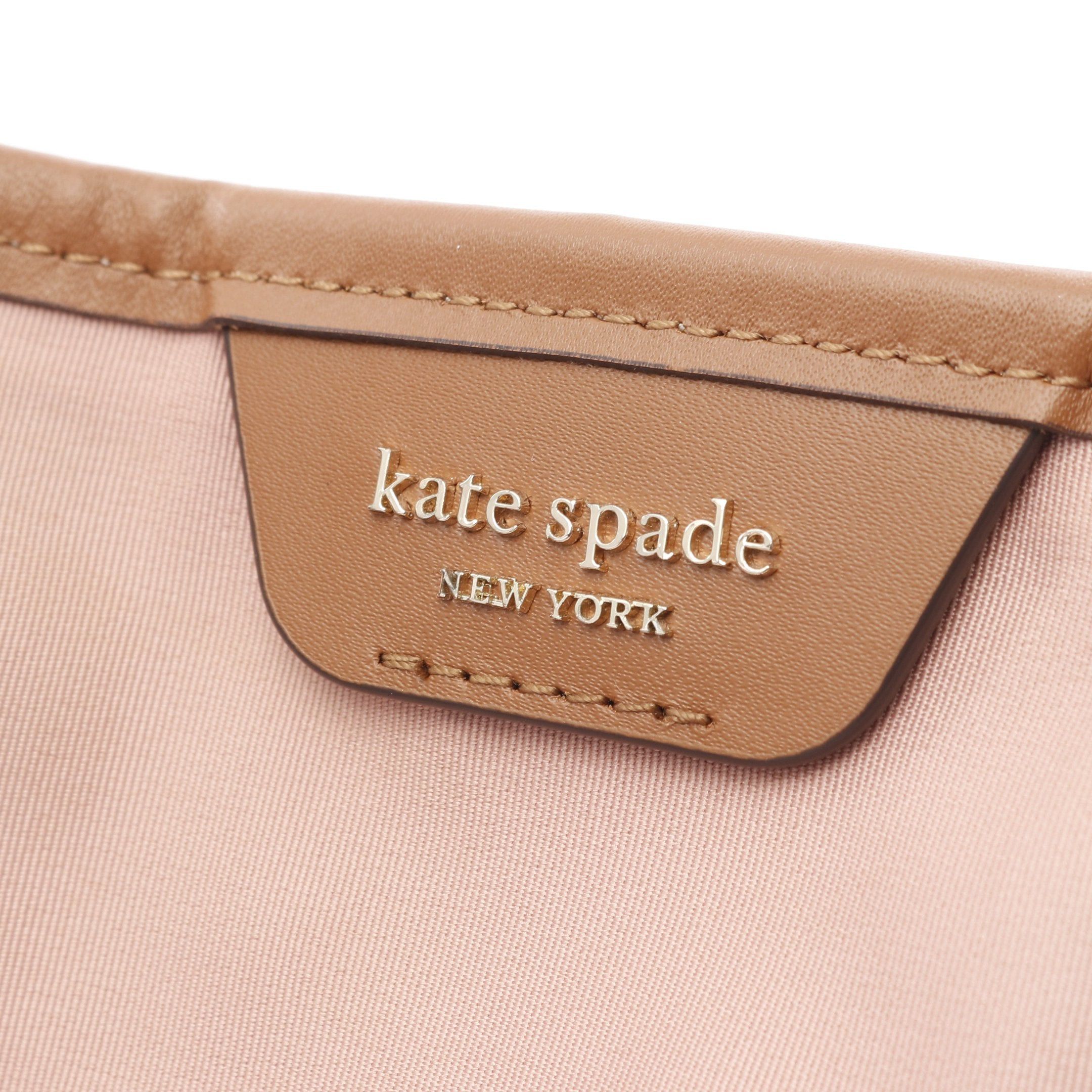 Kate Spade Kate Spade Spade Flower Stripe Shoulder Bag Tote Canvas Leather Pink Beige Khaki Green Brown Size ONE SIZE - 4 Thumbnail