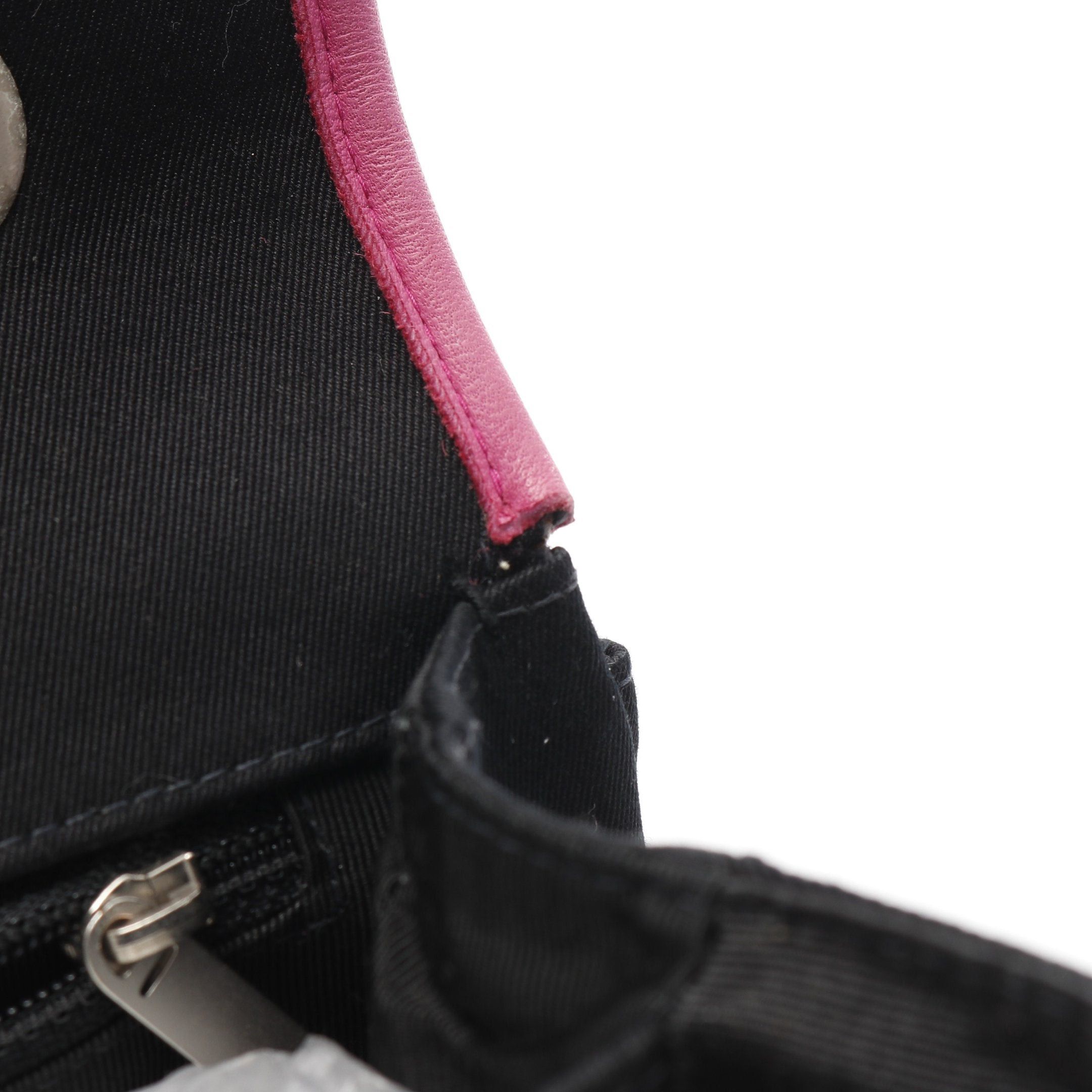 Chanel Chanel 2.55 Chocolate Bar Double Chain Shoulder Bag Canvas Leather Black Pink Multicolor Silver Hardware Size ONE SIZE - 9 Thumbnail