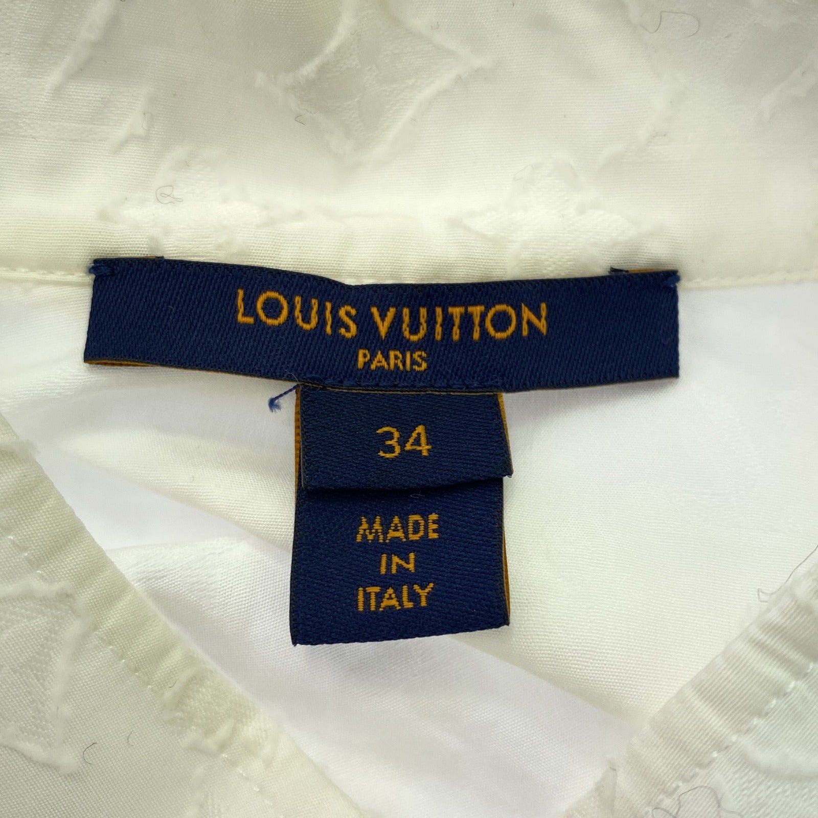 Louis Vuitton Louis Vuitton Rw192W Monogram Blouse White Cotton Size ONE SIZE - 5 Thumbnail