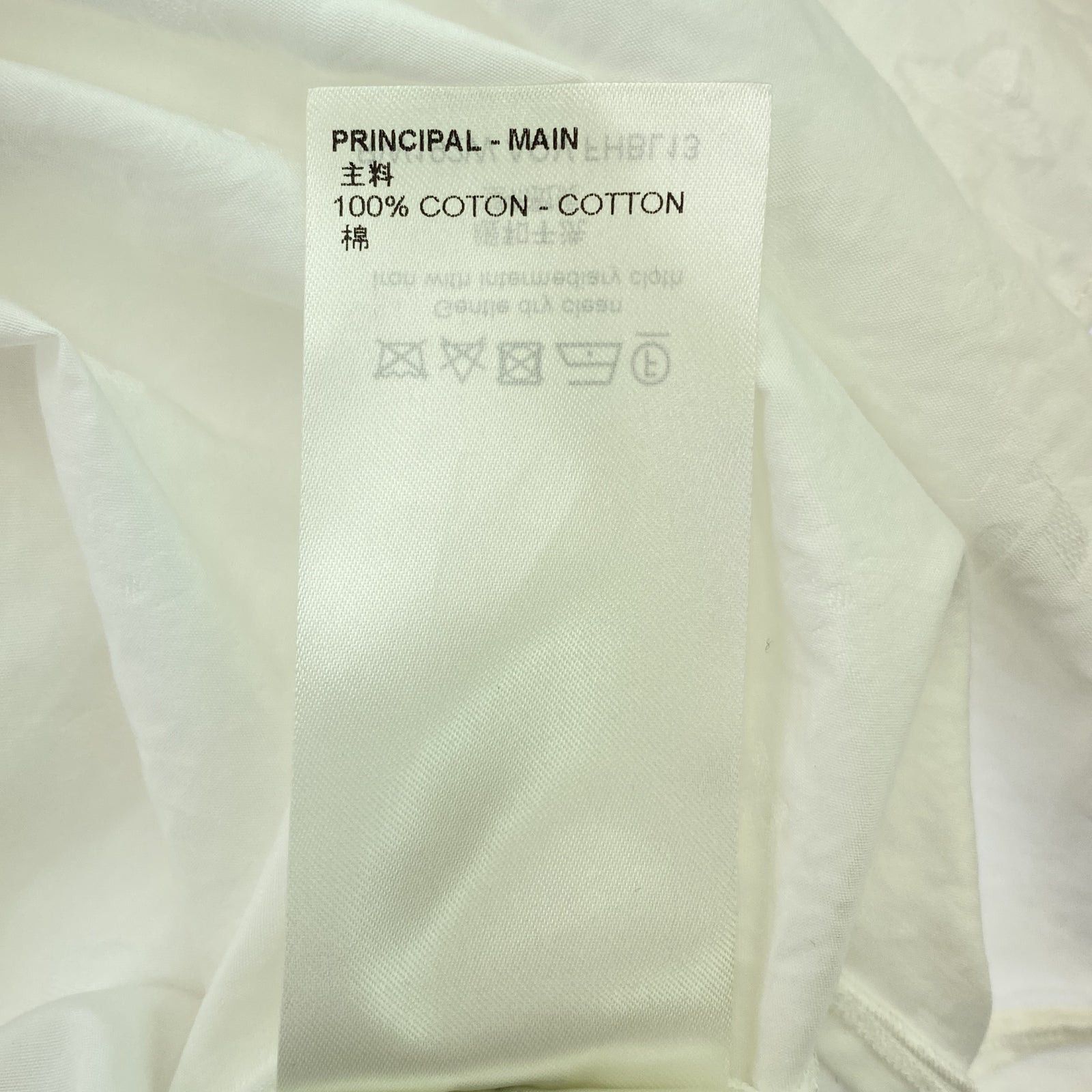 Louis Vuitton Louis Vuitton Rw192W Monogram Blouse White Cotton Size ONE SIZE - 6 Thumbnail