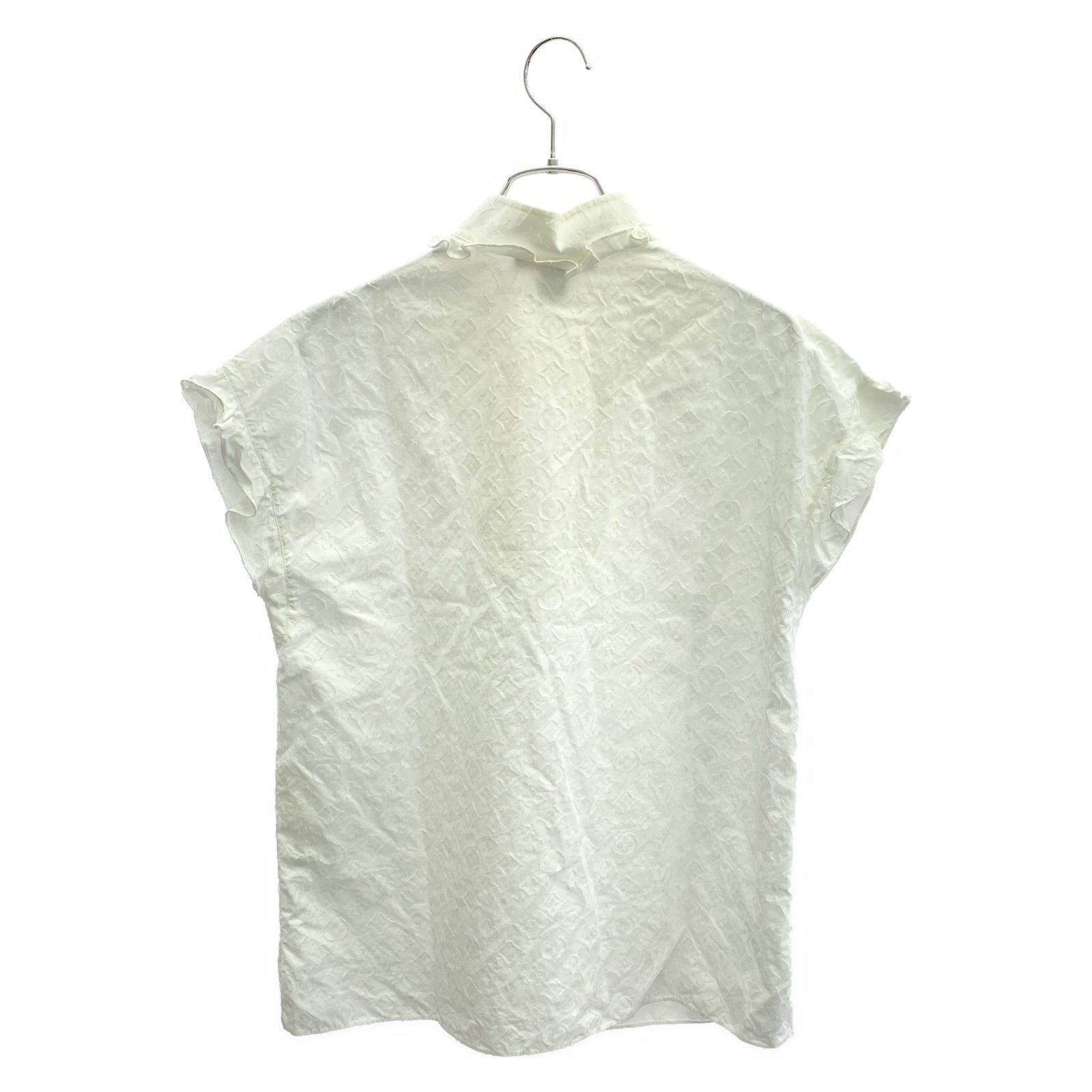 Louis Vuitton Louis Vuitton Rw192W Monogram Blouse White Cotton Size ONE SIZE - 2 Thumbnail