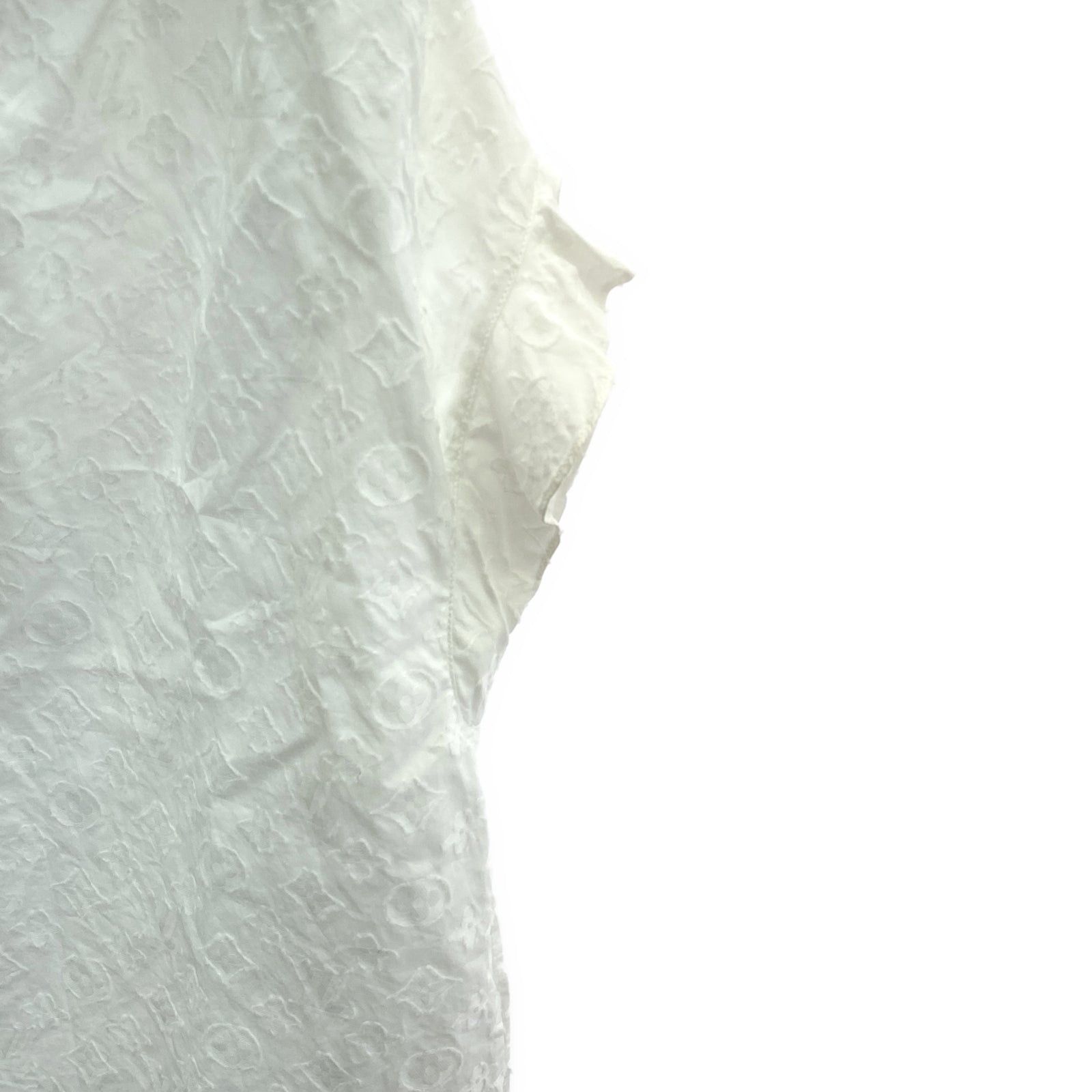 Louis Vuitton Louis Vuitton Rw192W Monogram Blouse White Cotton Size ONE SIZE - 4 Thumbnail