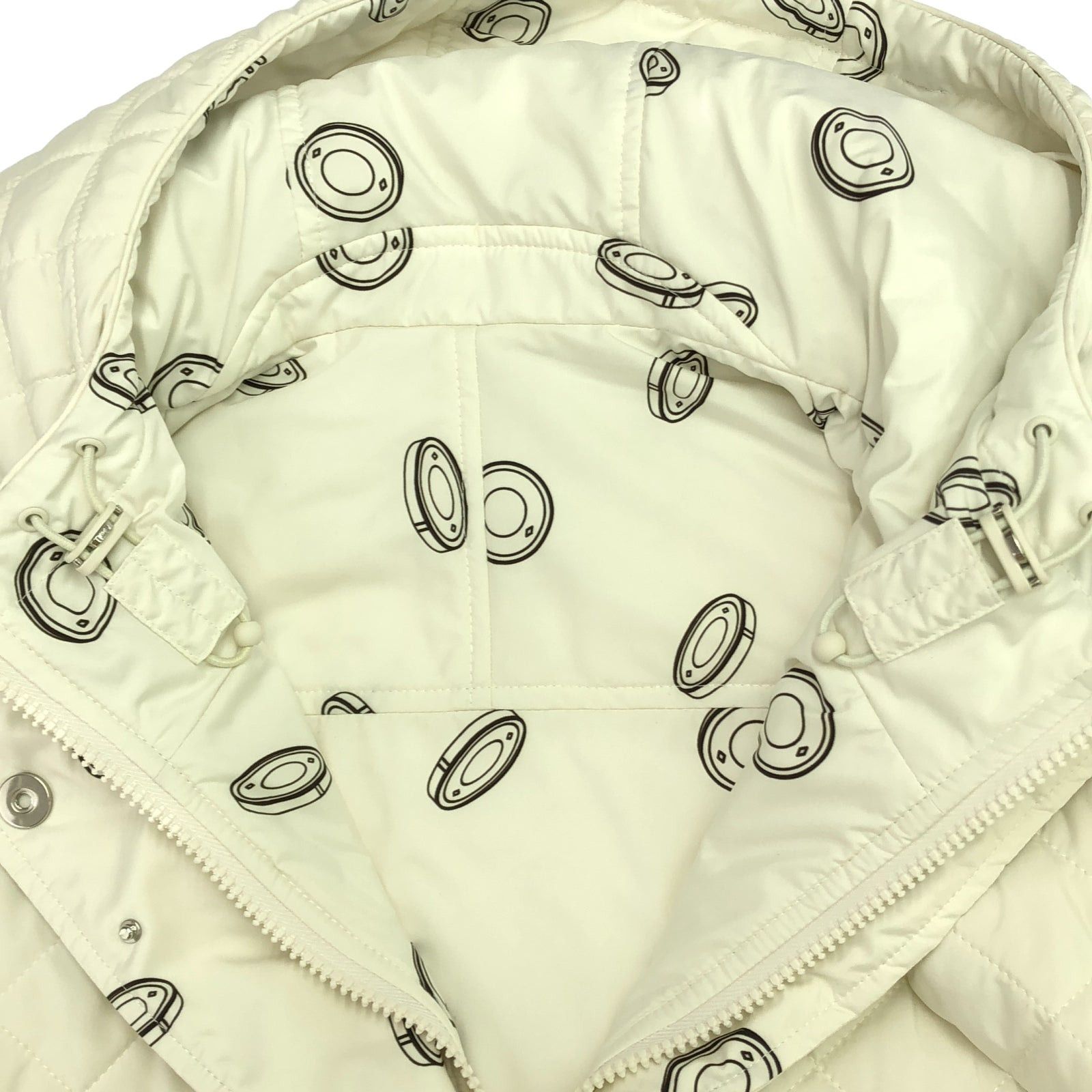 Hermes Hermes Clou De Selle Semis Quilted Jacket White R Size ONE SIZE - 10 Thumbnail